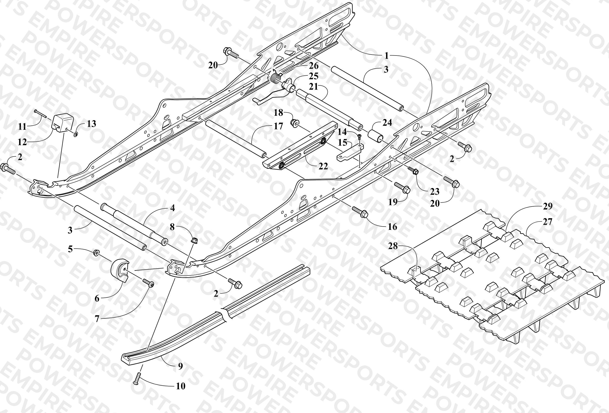 SLIDE RAIL AND TRACK ASSEMBLY