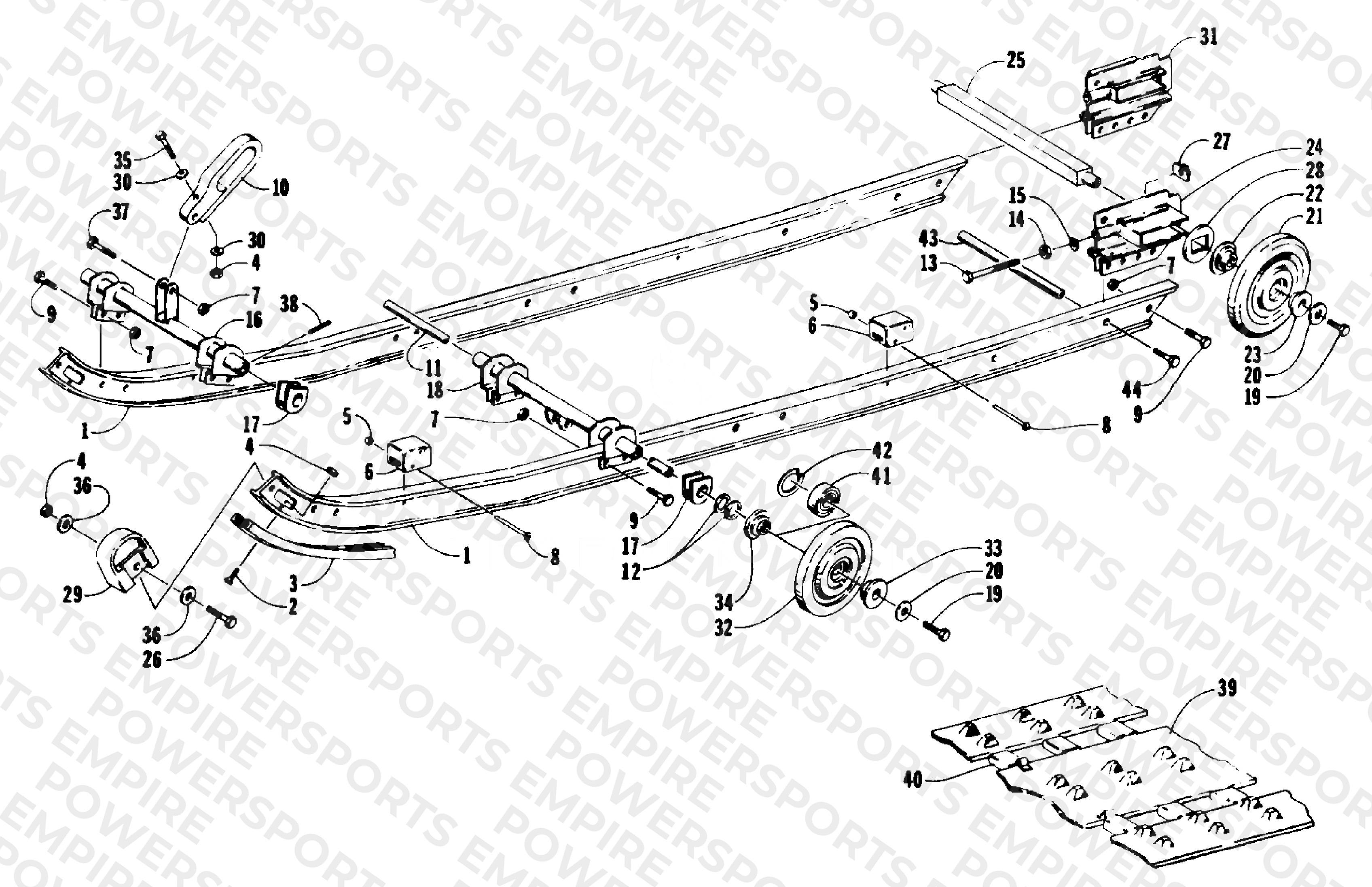 SLIDE RAIL AND TRACK ASSEMBLY
