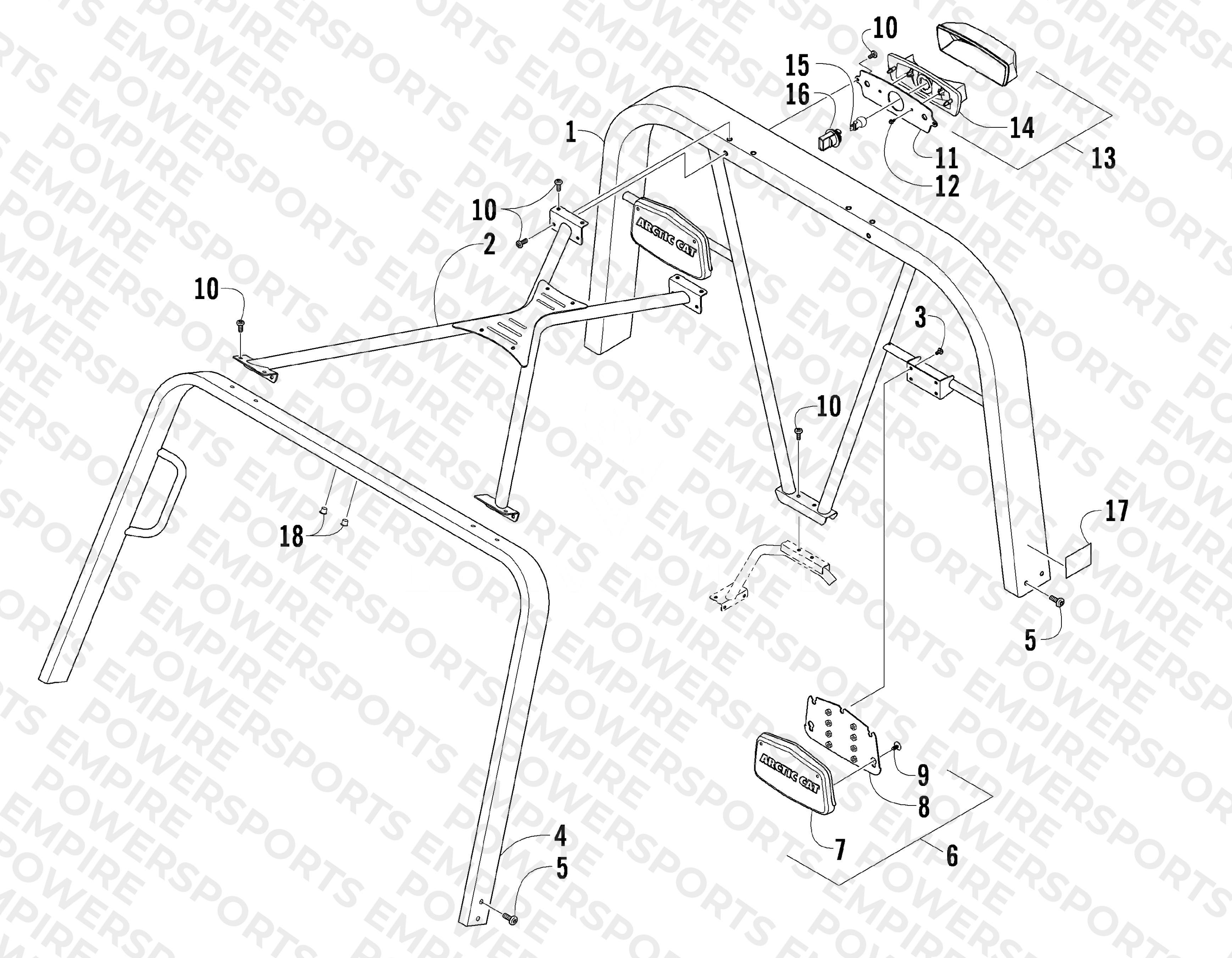 CANOPY AND TAILLIGHT ASSEMBLY