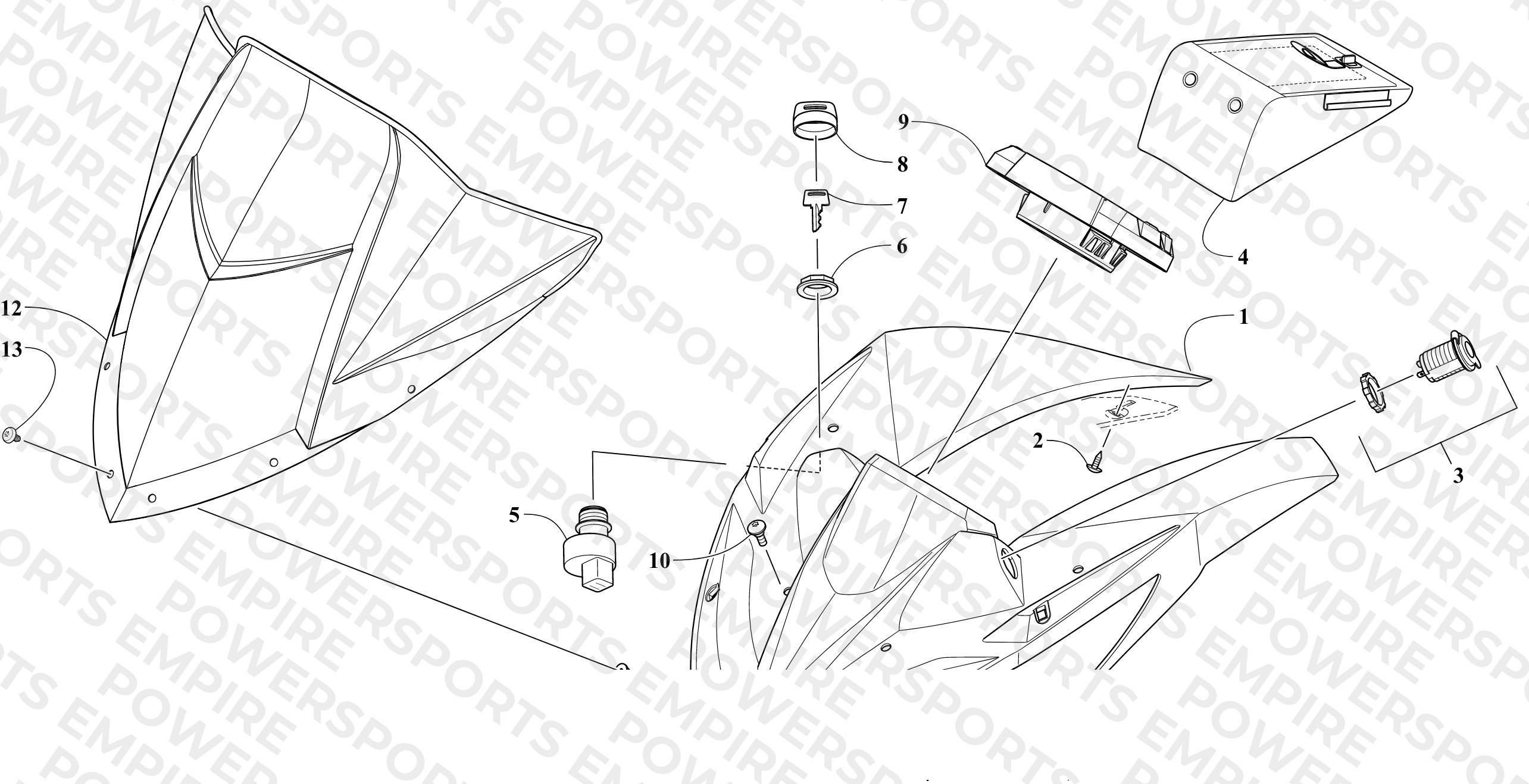 WINDSHIELD AND INSTRUMENTS ASSEMBLIES