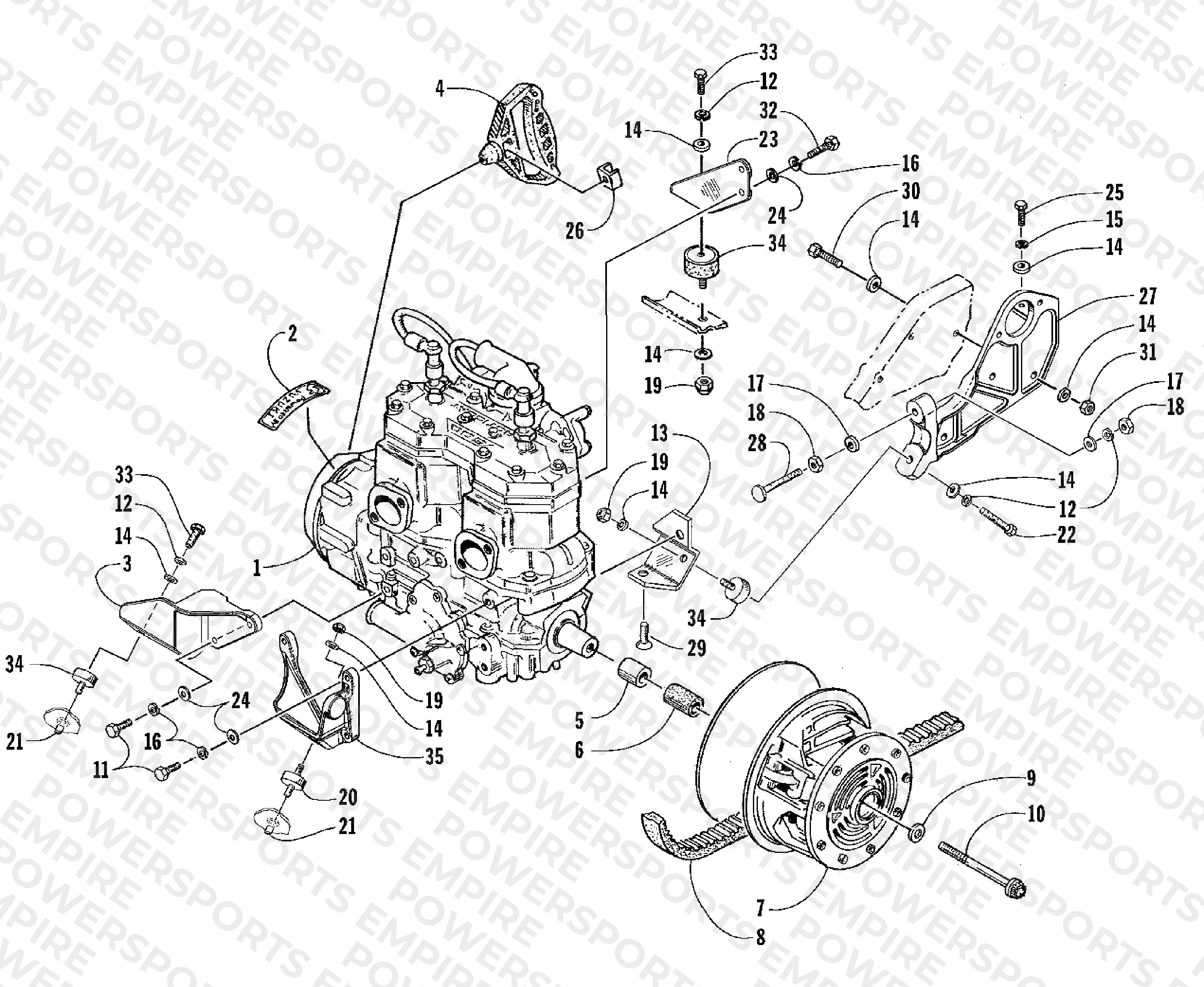 ENGINE AND RELATED PARTS