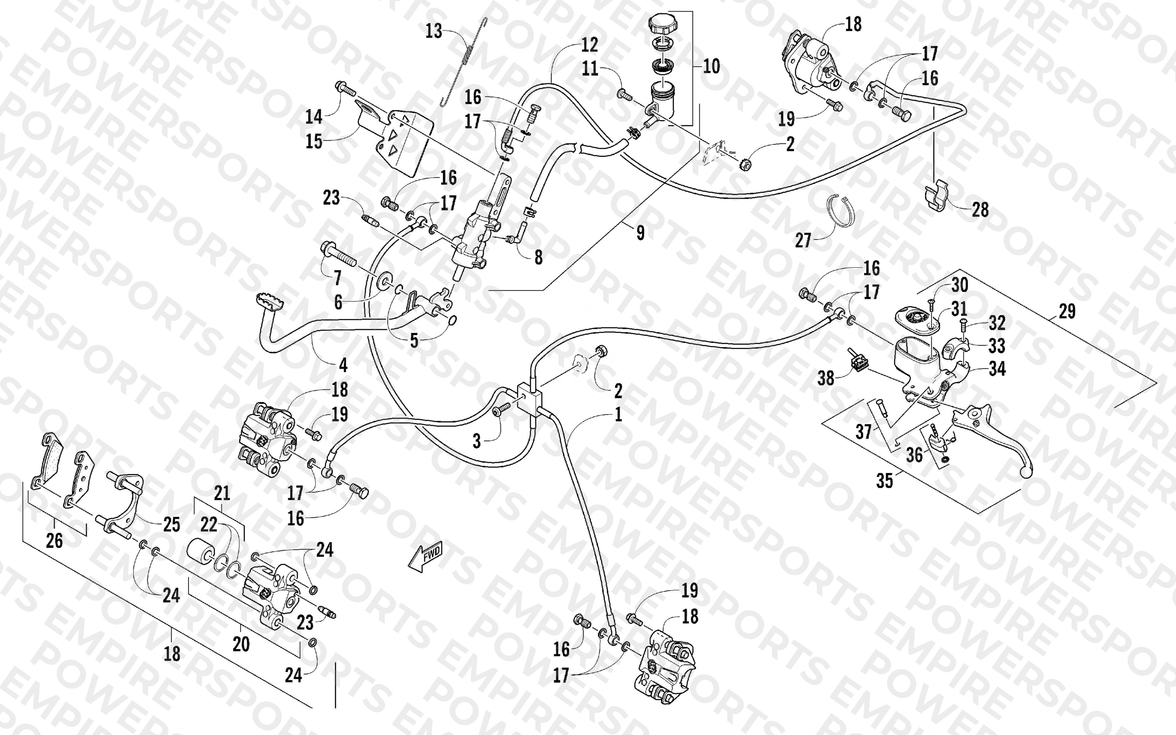 HYDRAULIC BRAKE ASSEMBLY