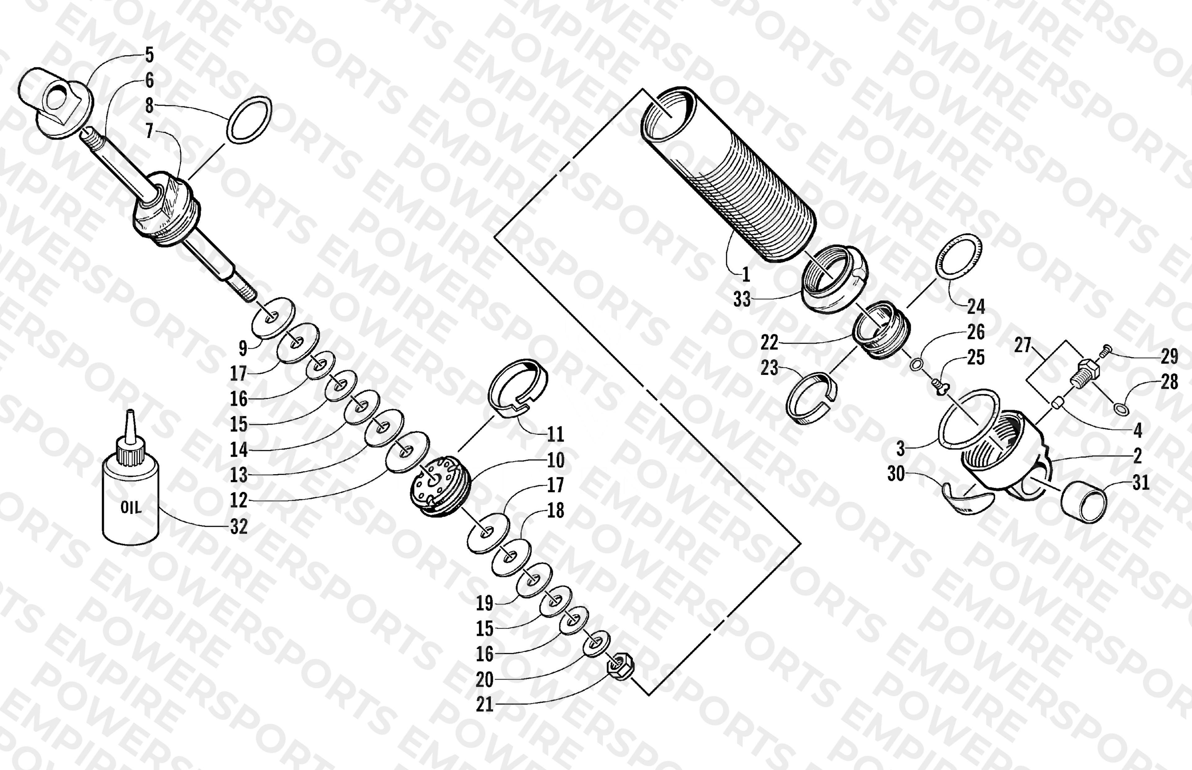 REAR SUSPENSION FRONT ARM SHOCK ABSORBER