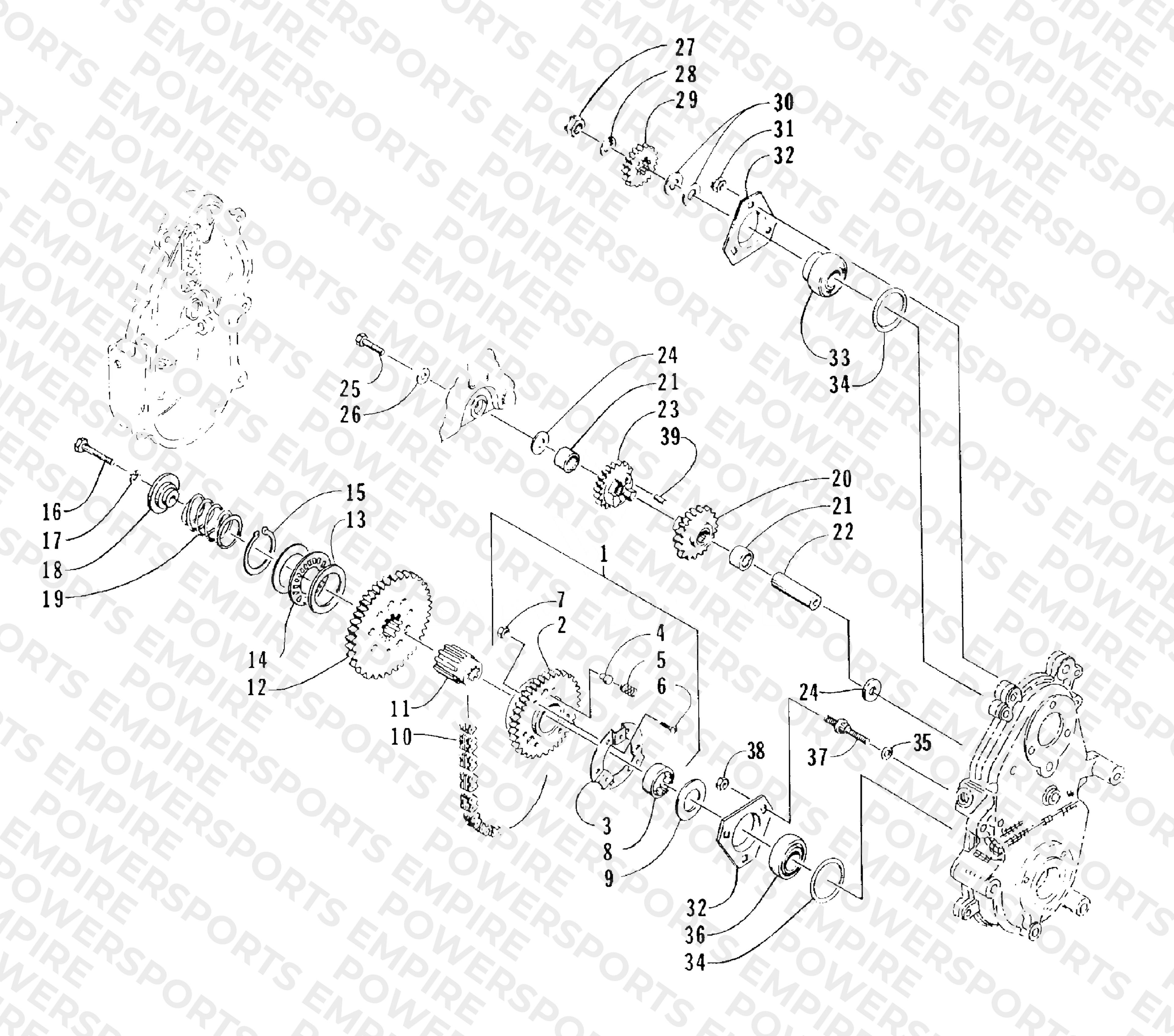DRIVE/REVERSE DROPCASE ASSEMBLY