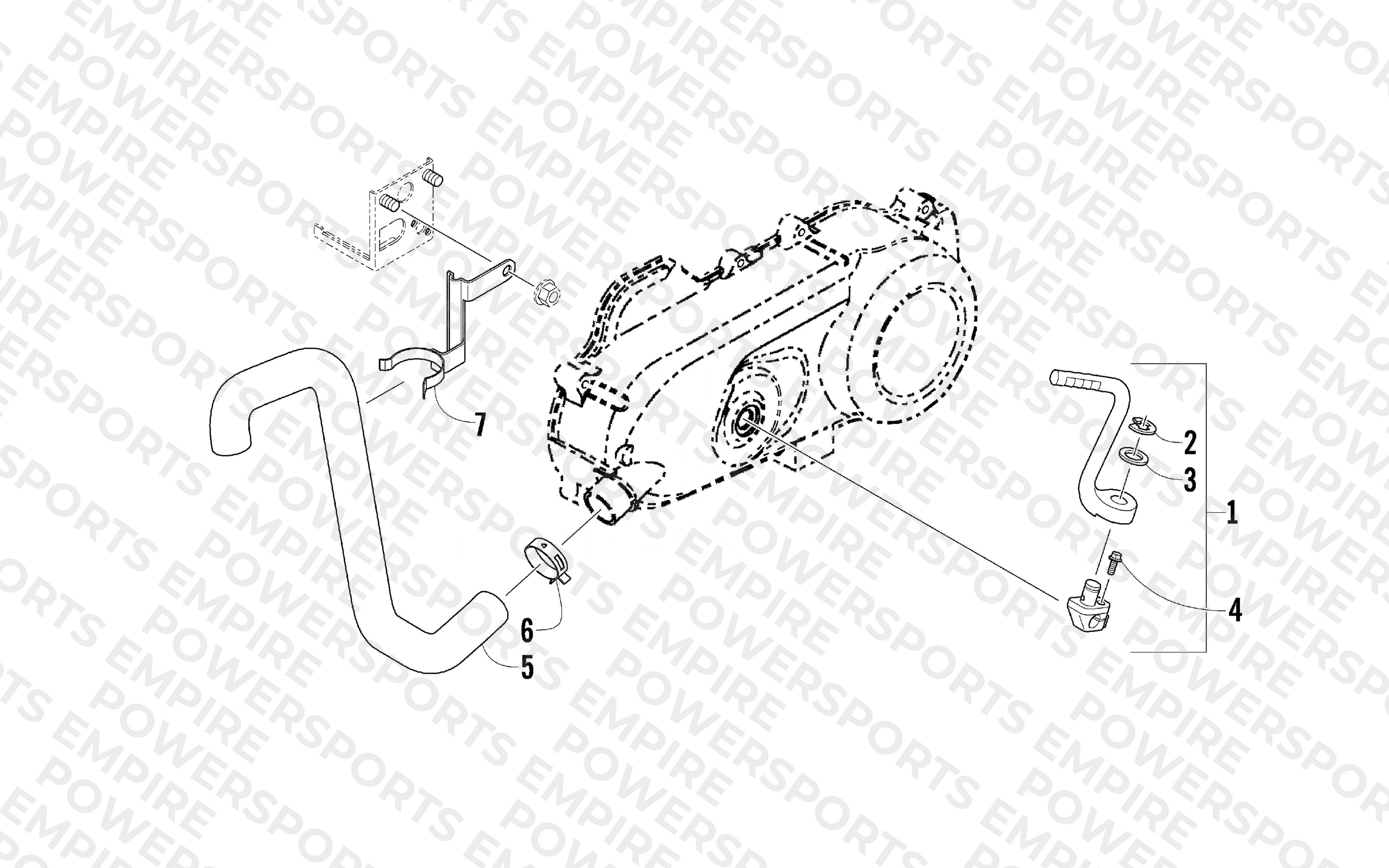 KICK STARTER AND COOLING DUCT ASSEMBLY