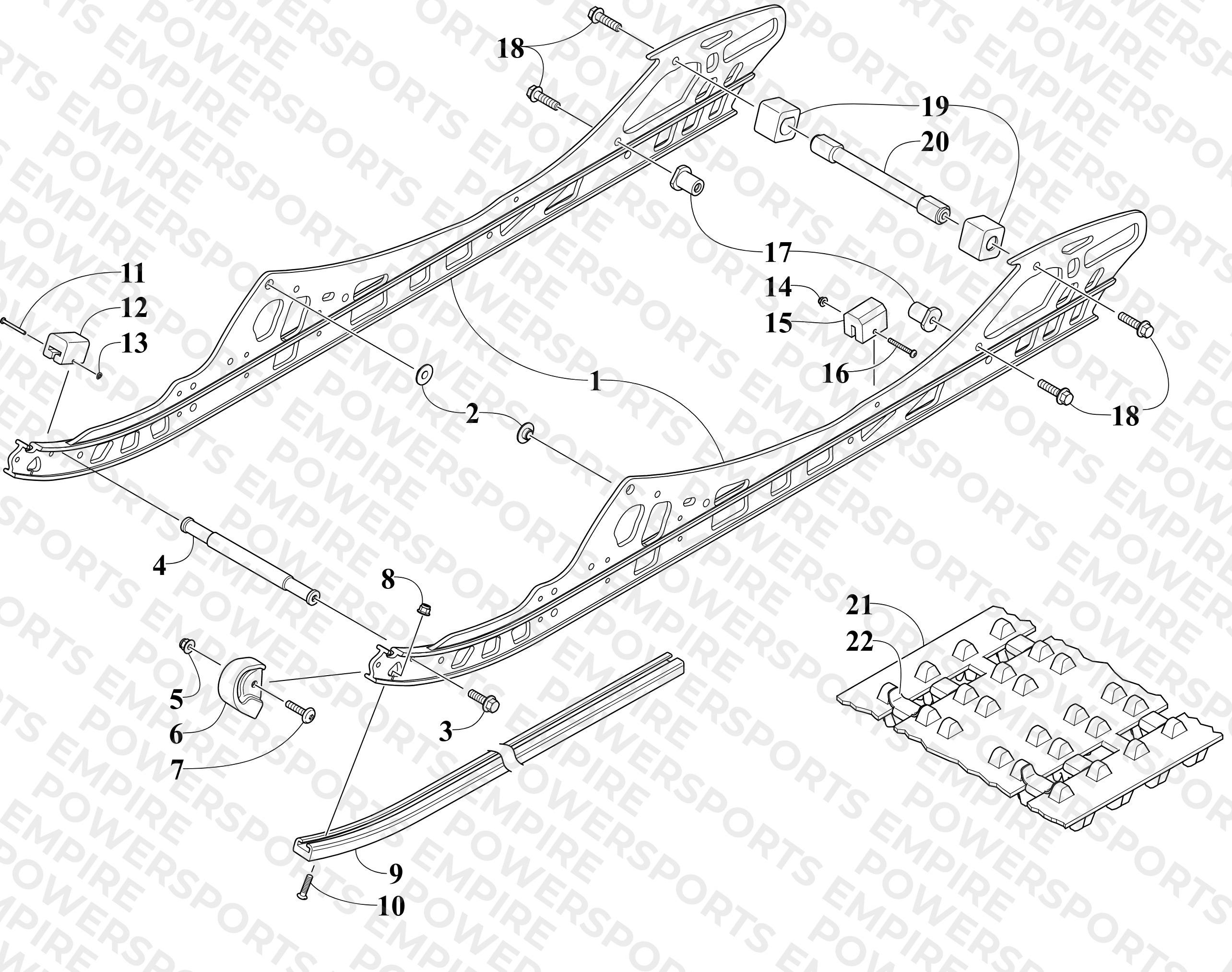 SLIDE RAIL AND TRACK ASSEMBLY