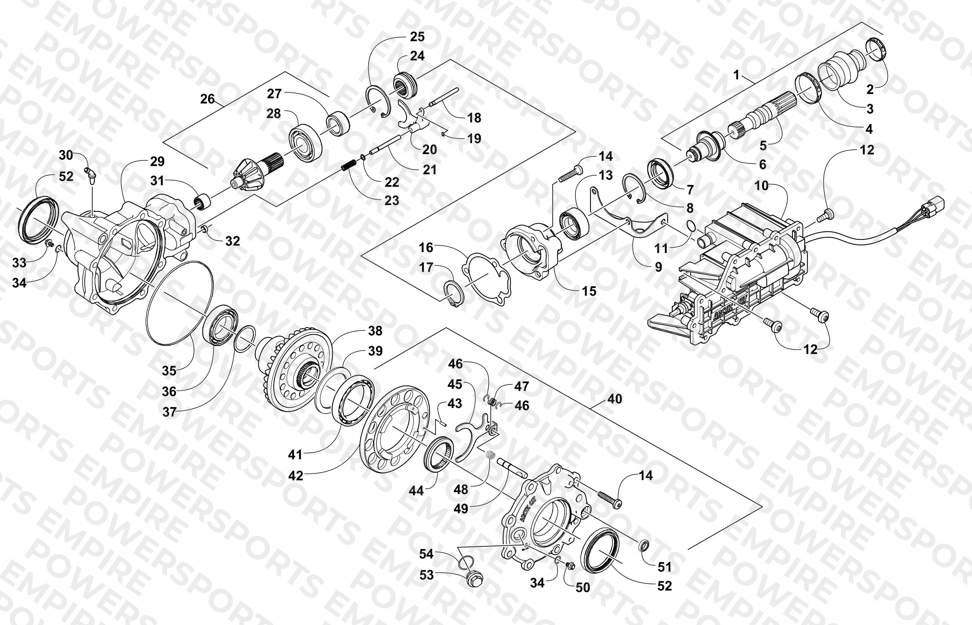 FRONT DRIVE GEARCASE ASSEMBLY