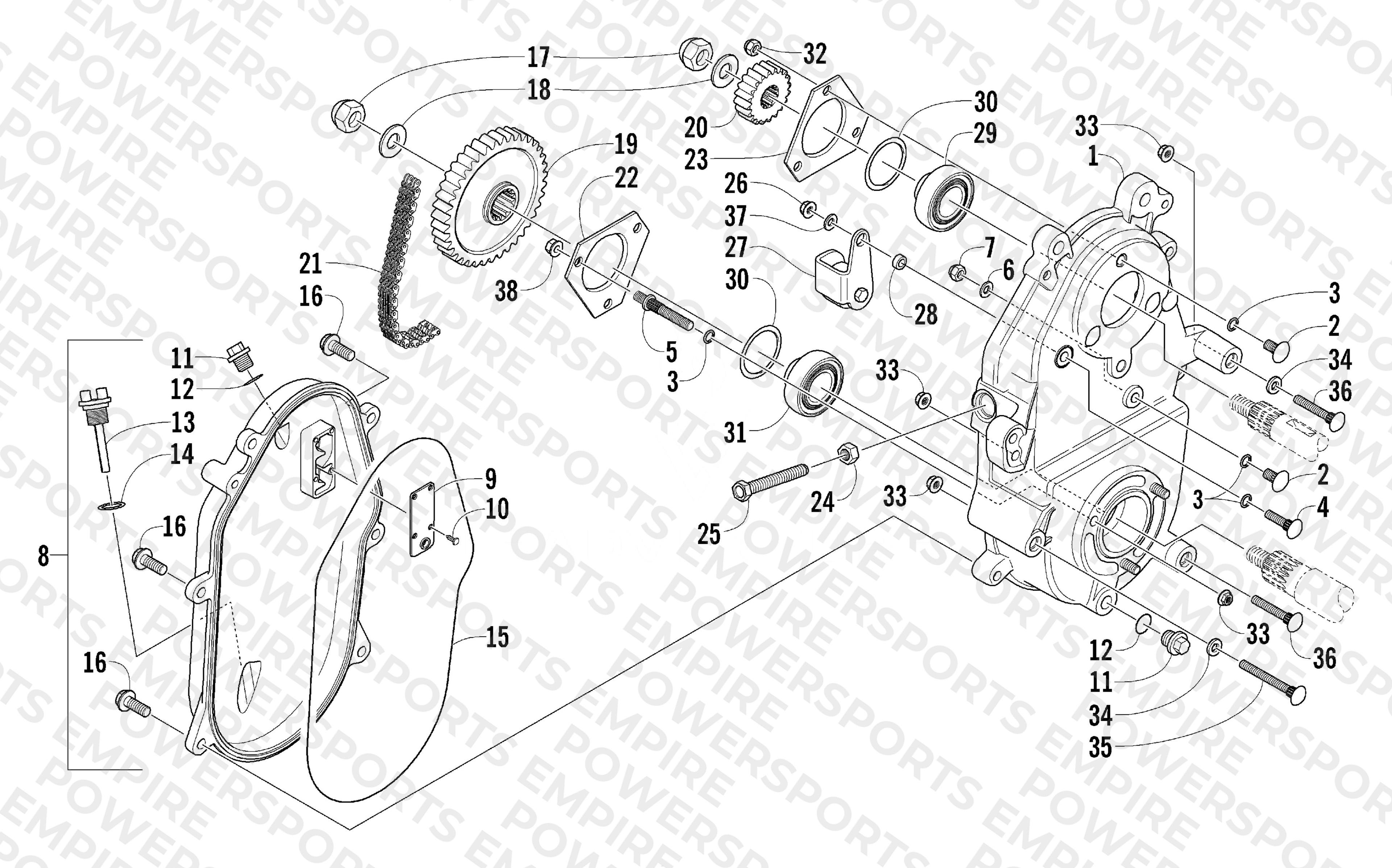 DRIVE/DROPCASE ASSEMBLY