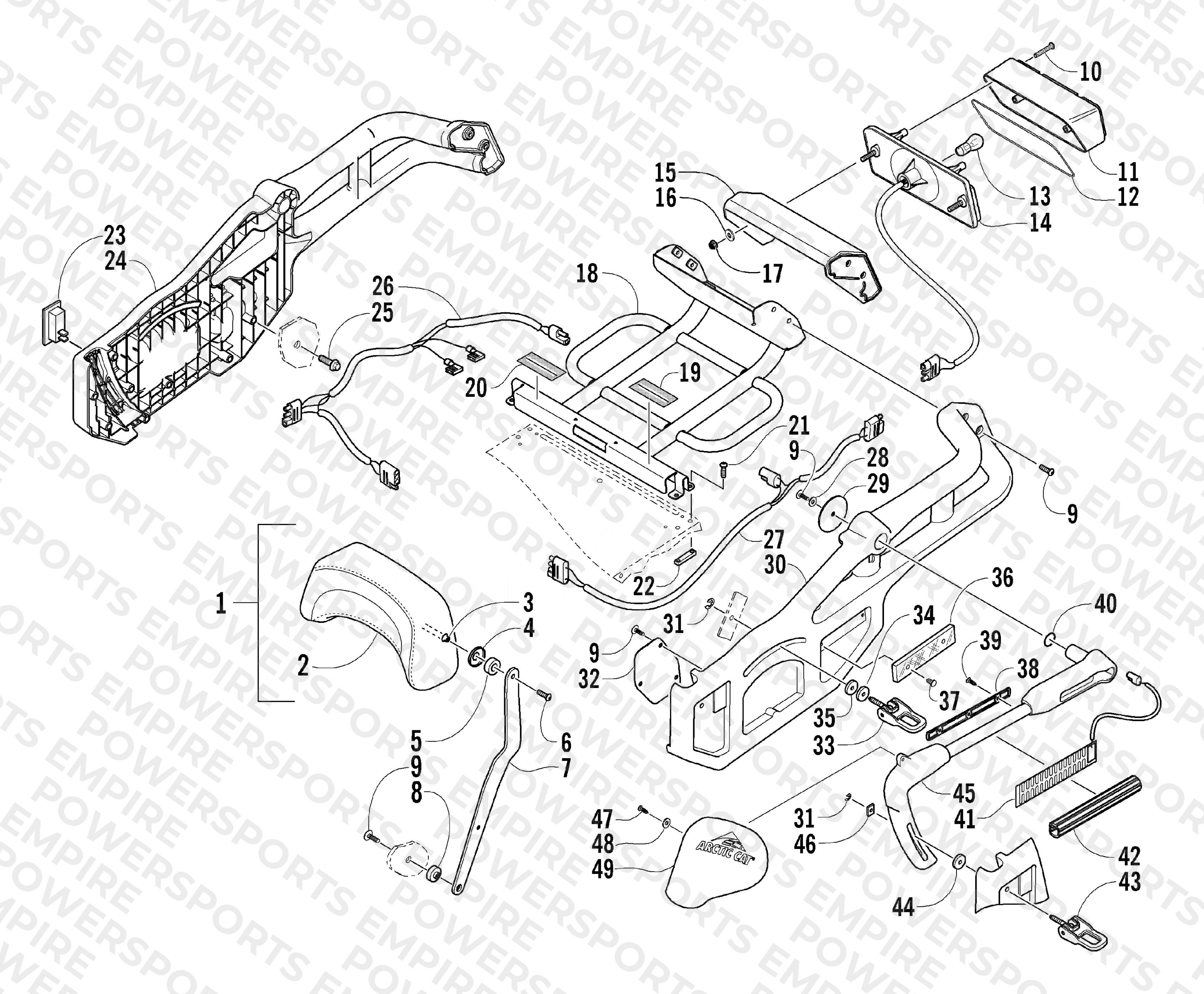 BACKREST AND TAILLIGHT ASSEMBLY