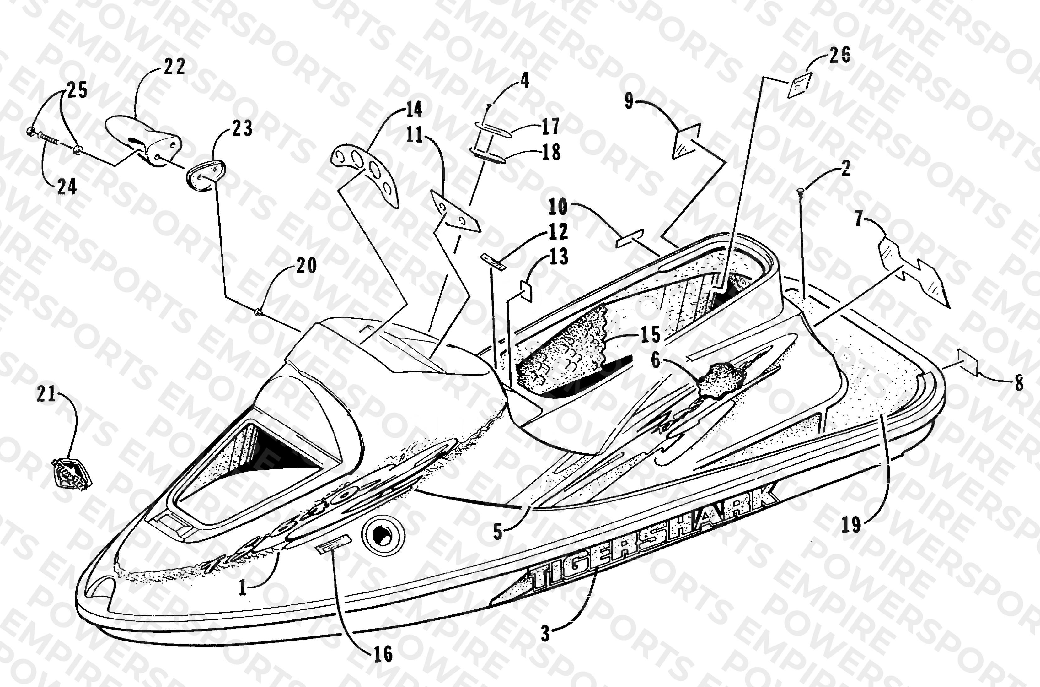 DECAL AND FOOTPAD ASSEMBLY
