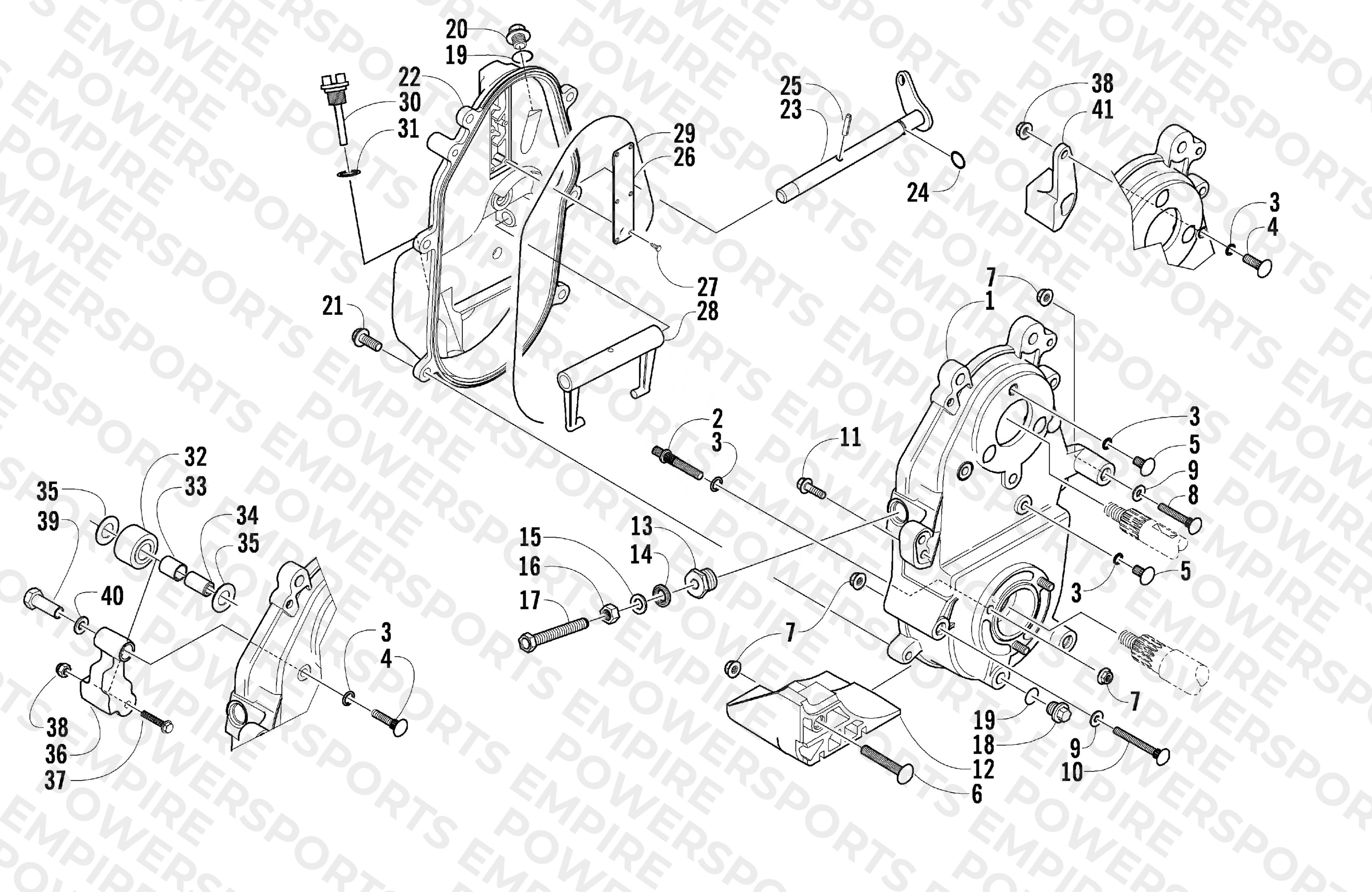 DROPCASE AND CHAIN TENSION ASSEMBLY