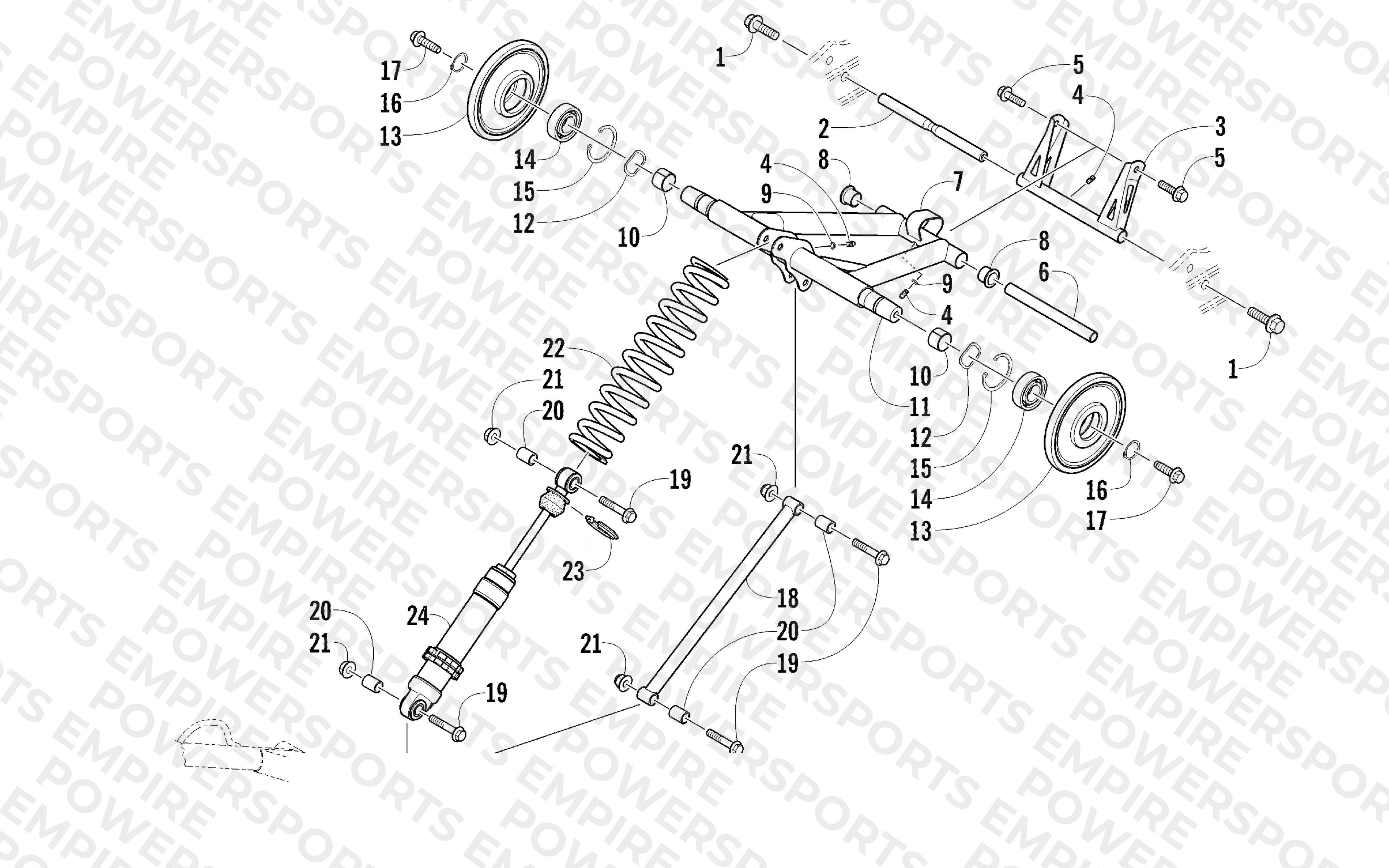 REAR SUSPENSION REAR ARM ASSEMBLY