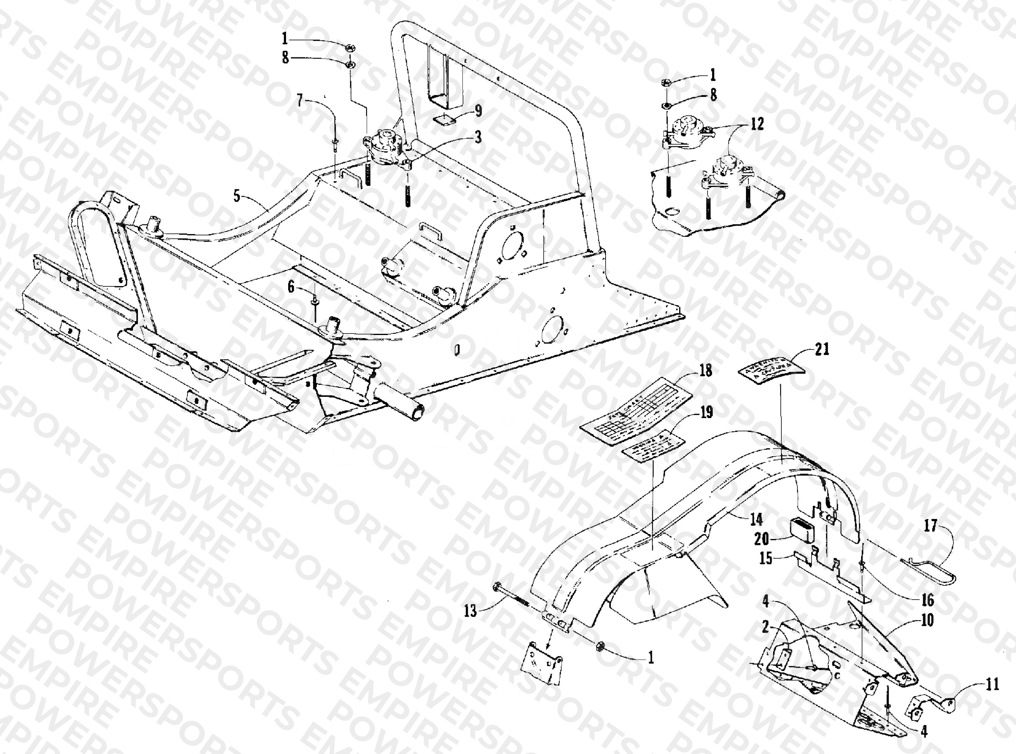 FRONT FRAME AND FOOTREST ASSEMBLY
