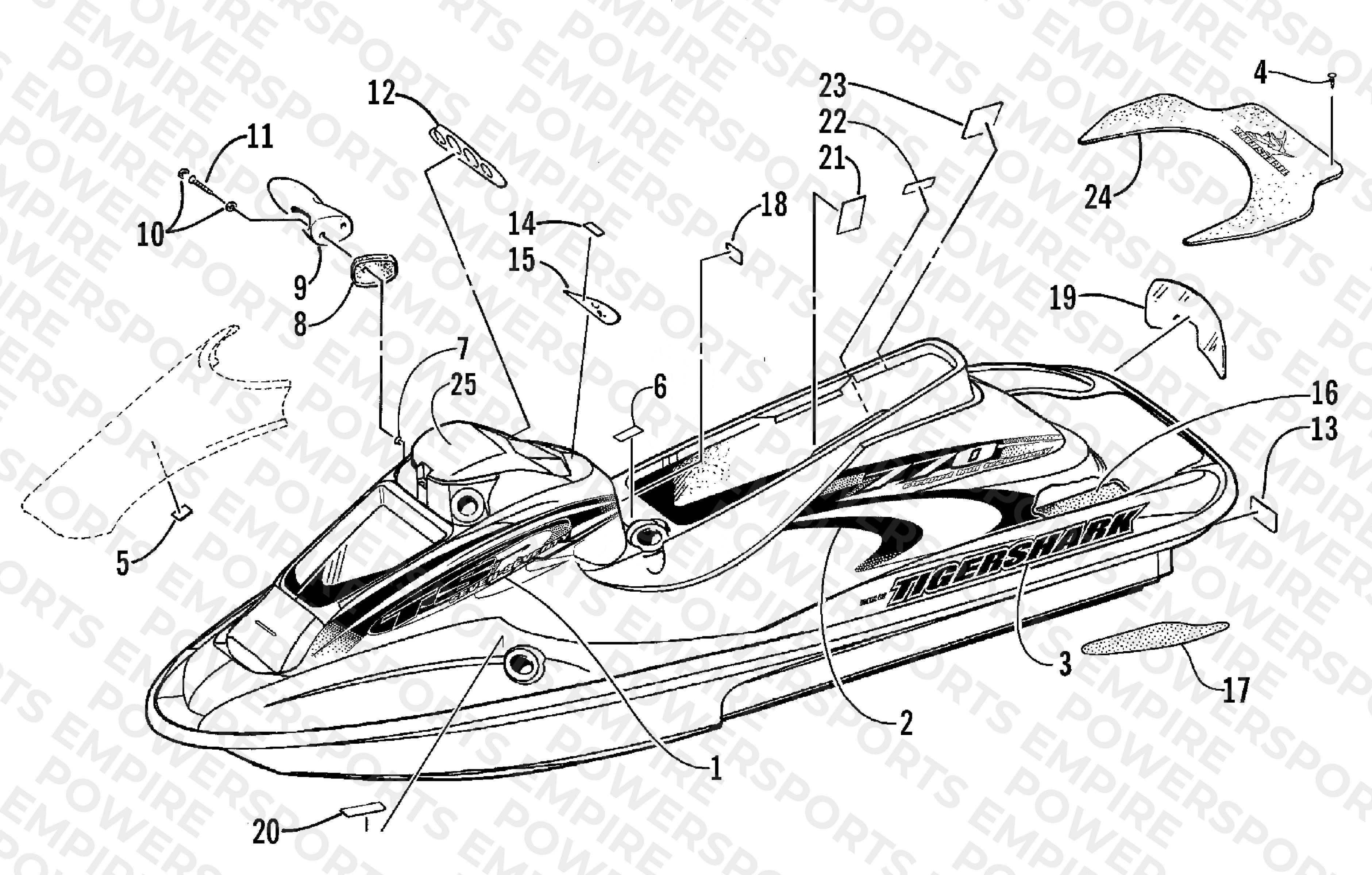 DECAL AND FOOTPAD ASSEMBLY