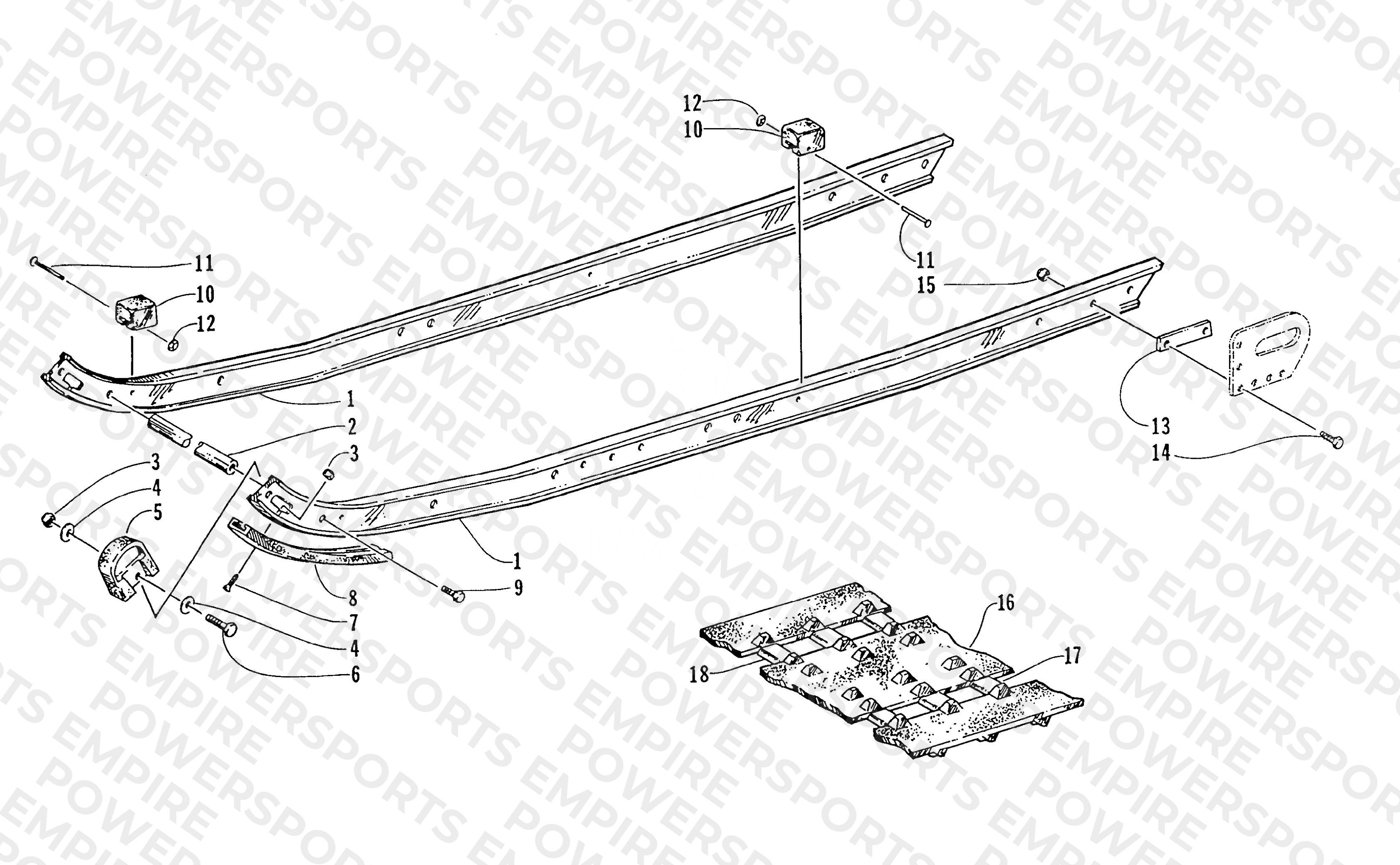 SLIDE RAIL AND TRACK ASSEMBLY