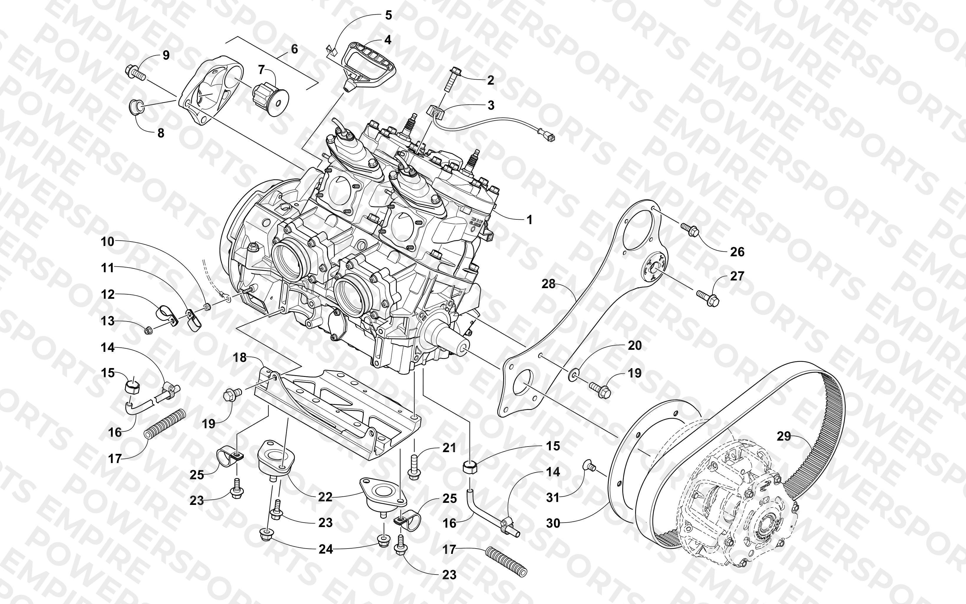 ENGINE AND RELATED PARTS
