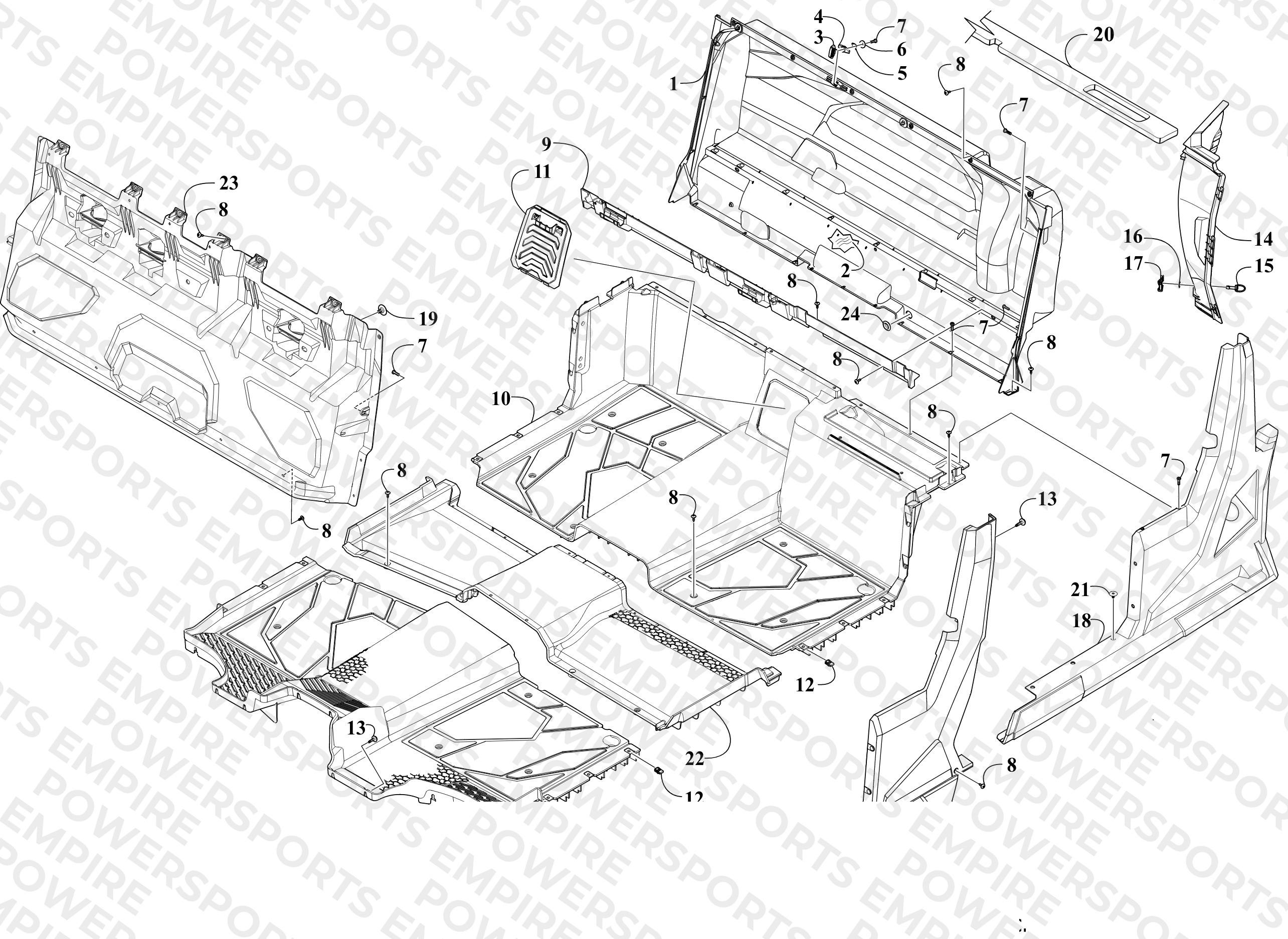 FLOOR AND SIDE PANEL ASSEMBLY