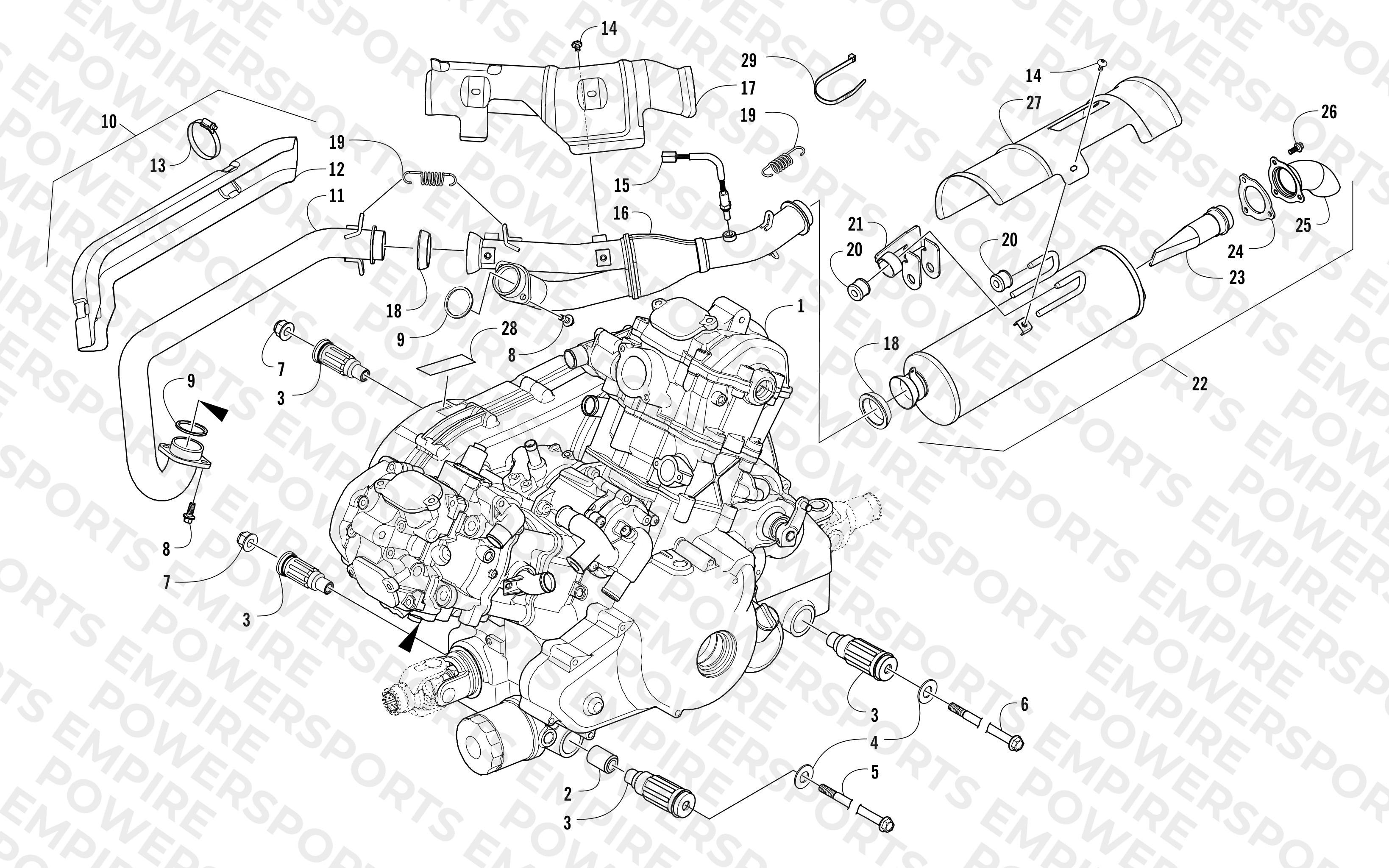 ENGINE AND EXHAUST