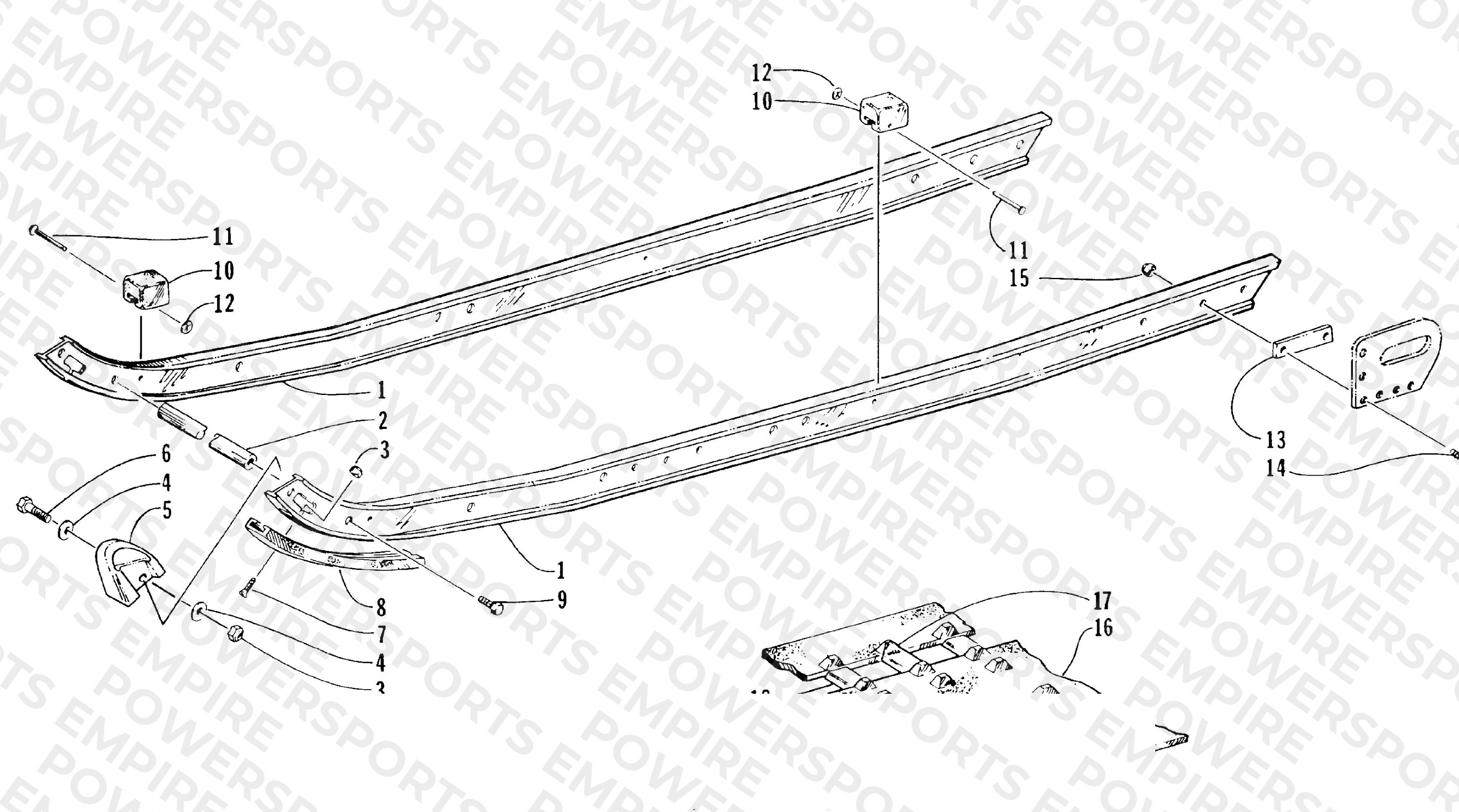 SLIDE RAIL AND TRACK ASSEMBLY