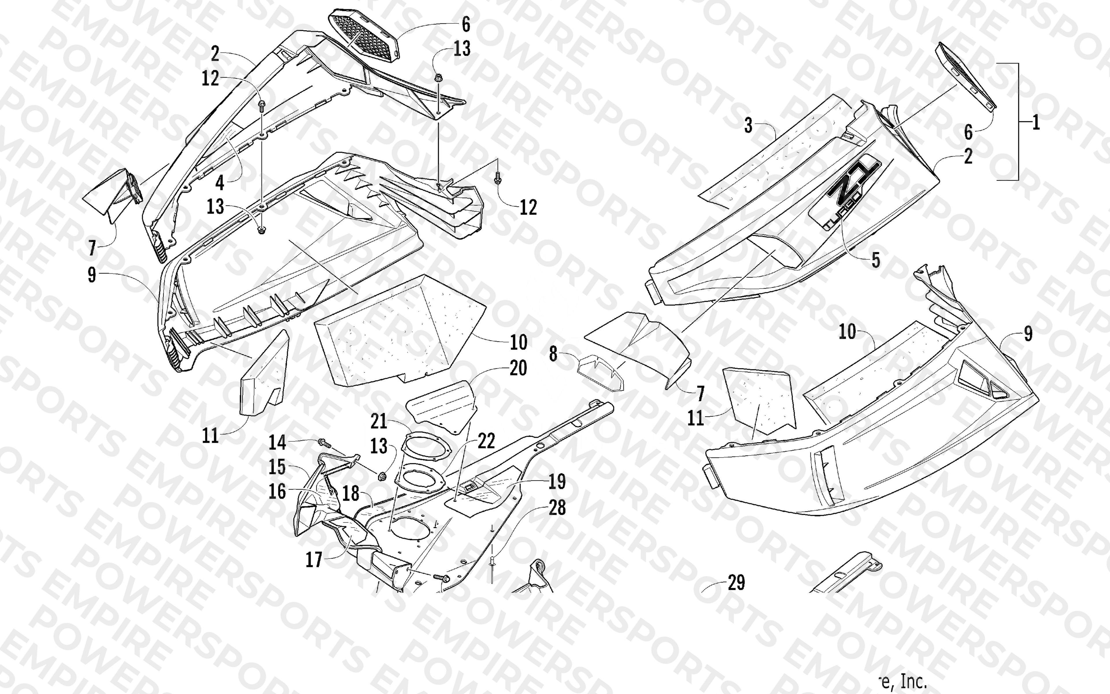 SKID PLATE AND SIDE PANEL ASSEMBLY