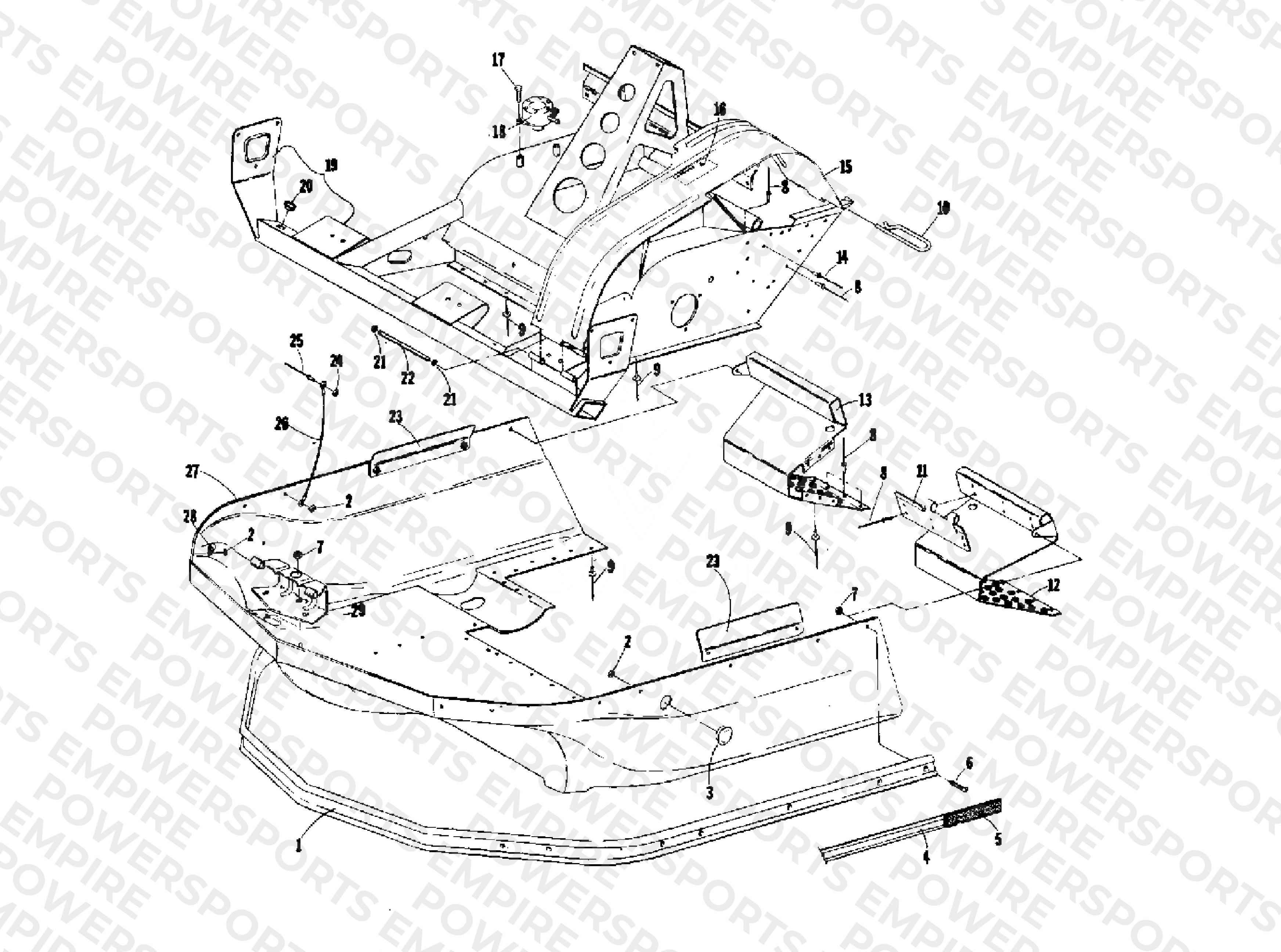 BELLY PAN AND FRONT FRAME