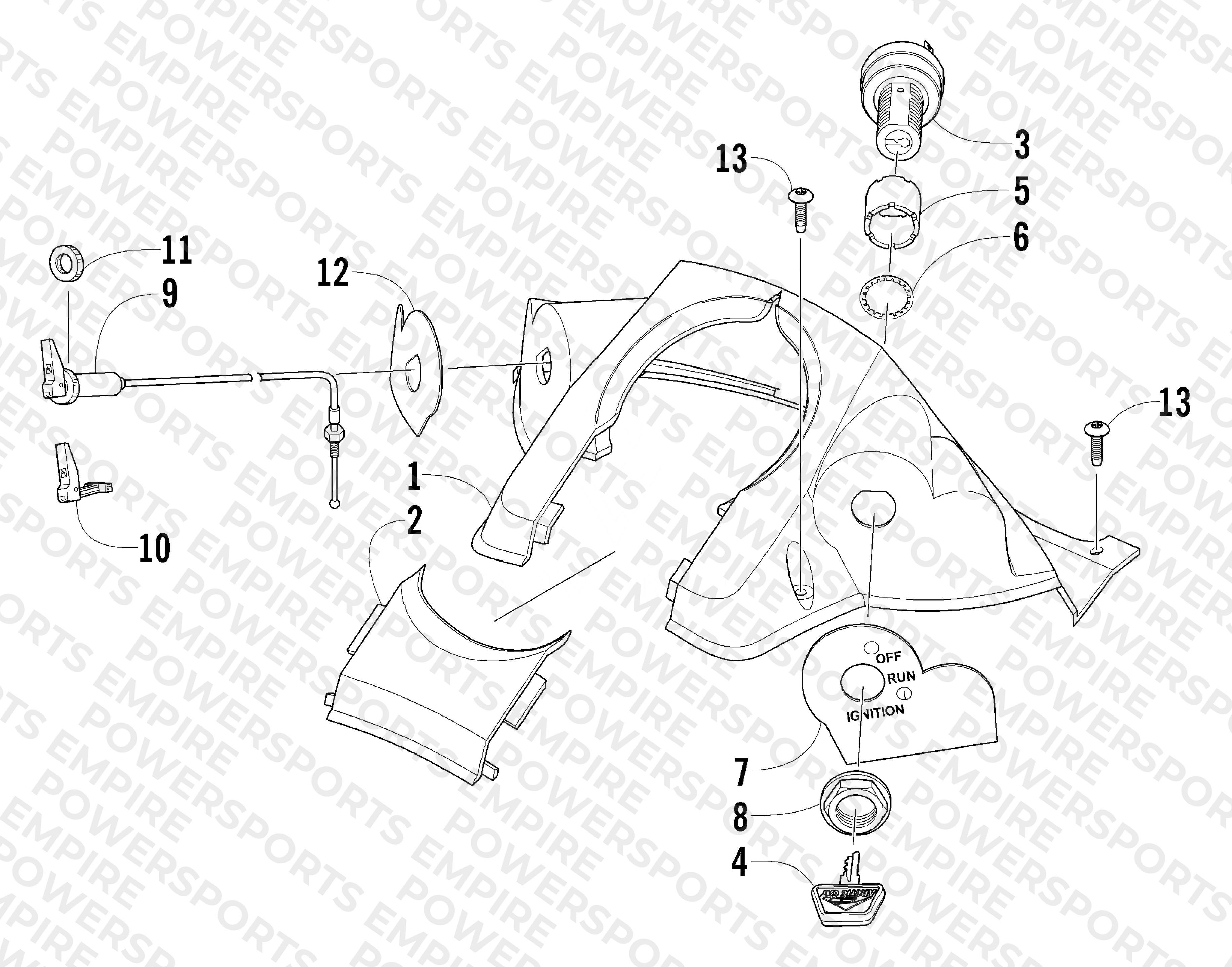 CONSOLE AND SWITCH ASSEMBLY