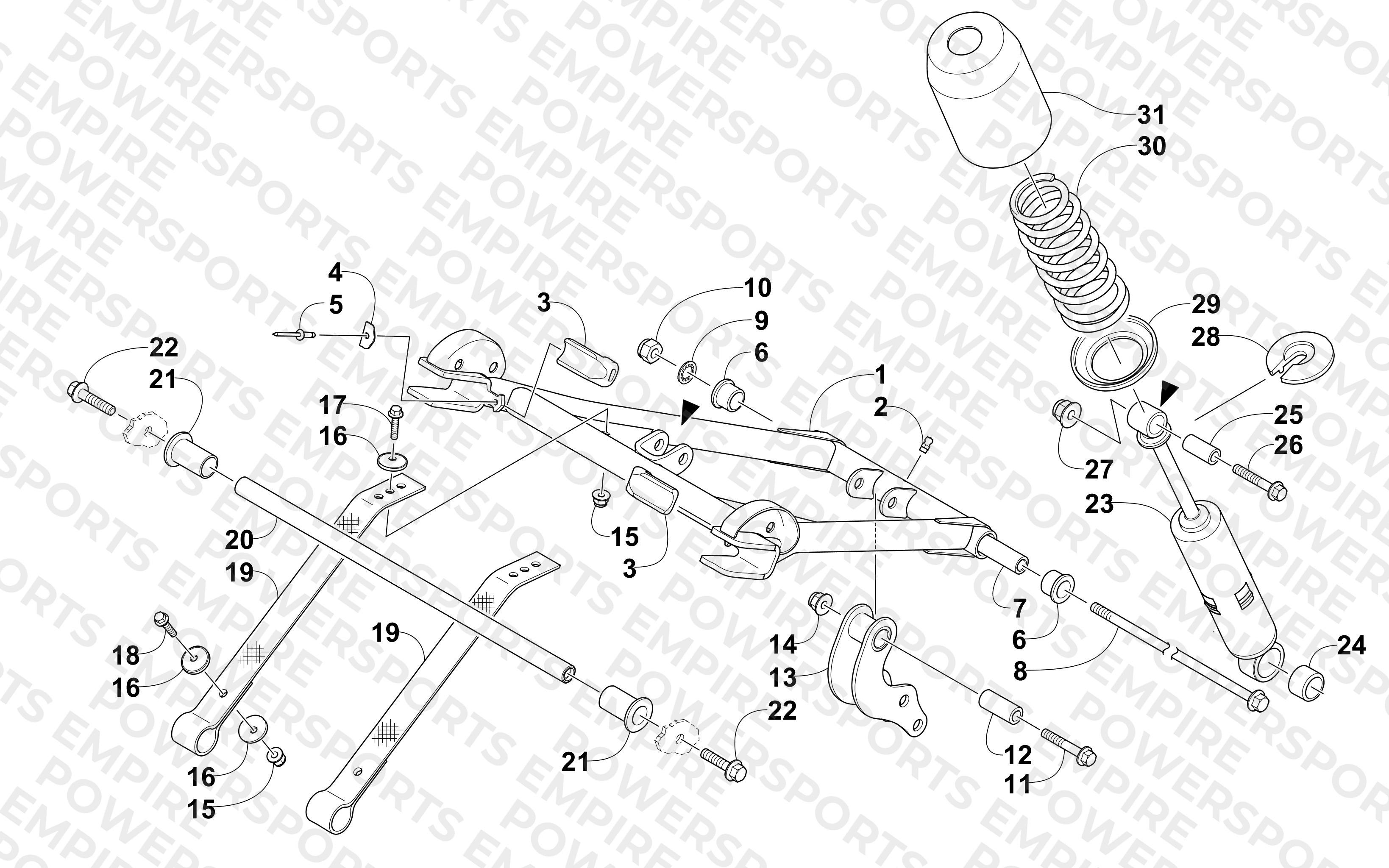 REAR SUSPENSION FRONT ARM ASSEMBLY