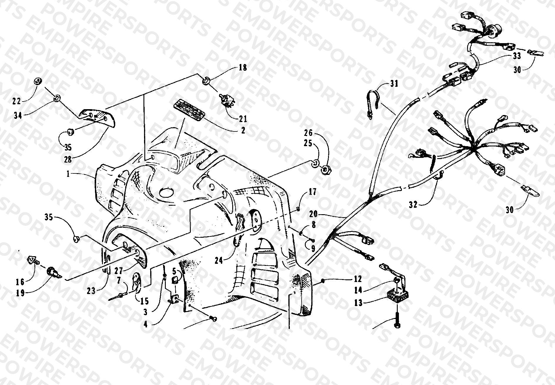 CONSOLE, SWITCHES, AND WIRING ASSEMBLIES