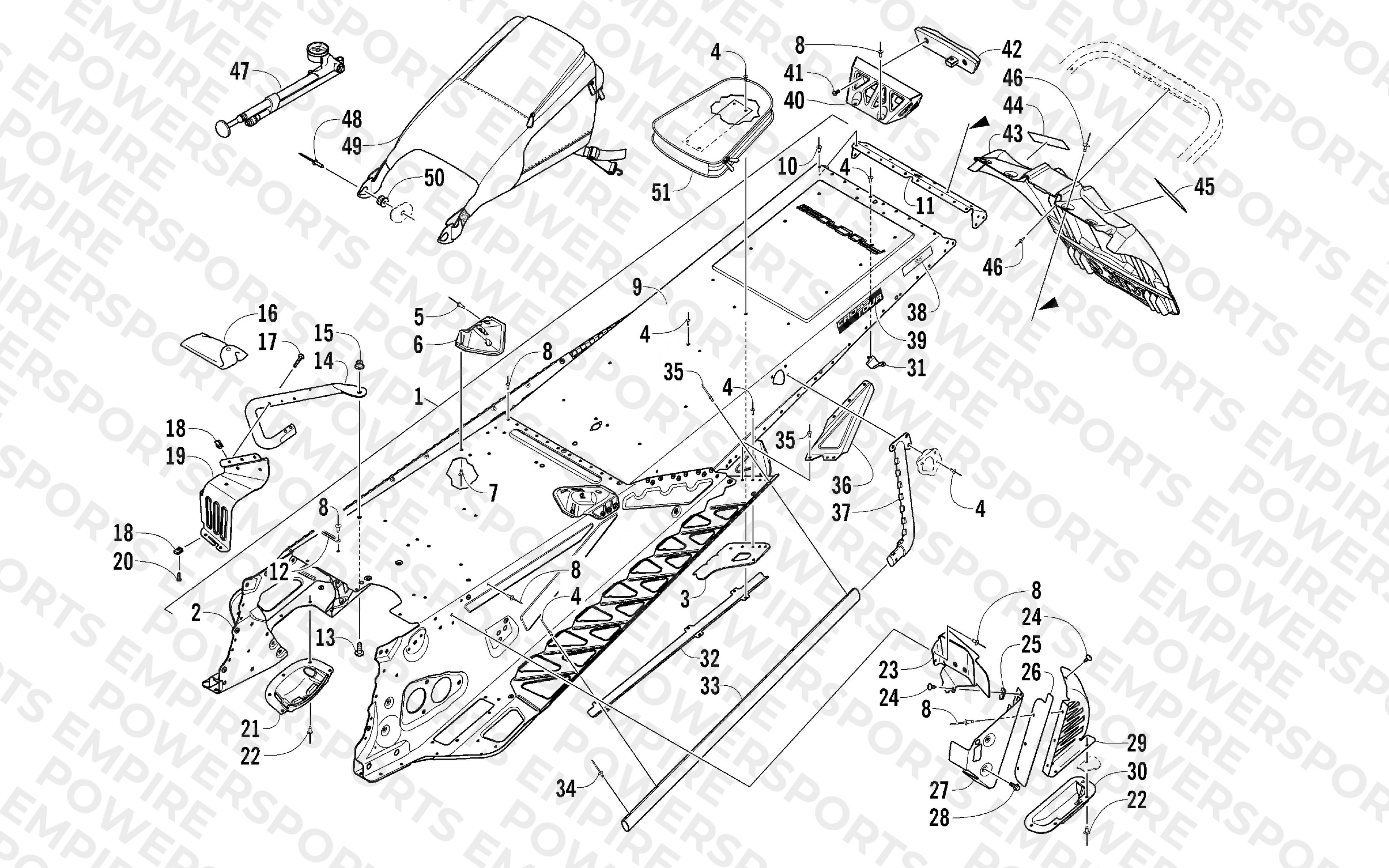 TUNNEL AND SNOWFLAP ASSEMBLY