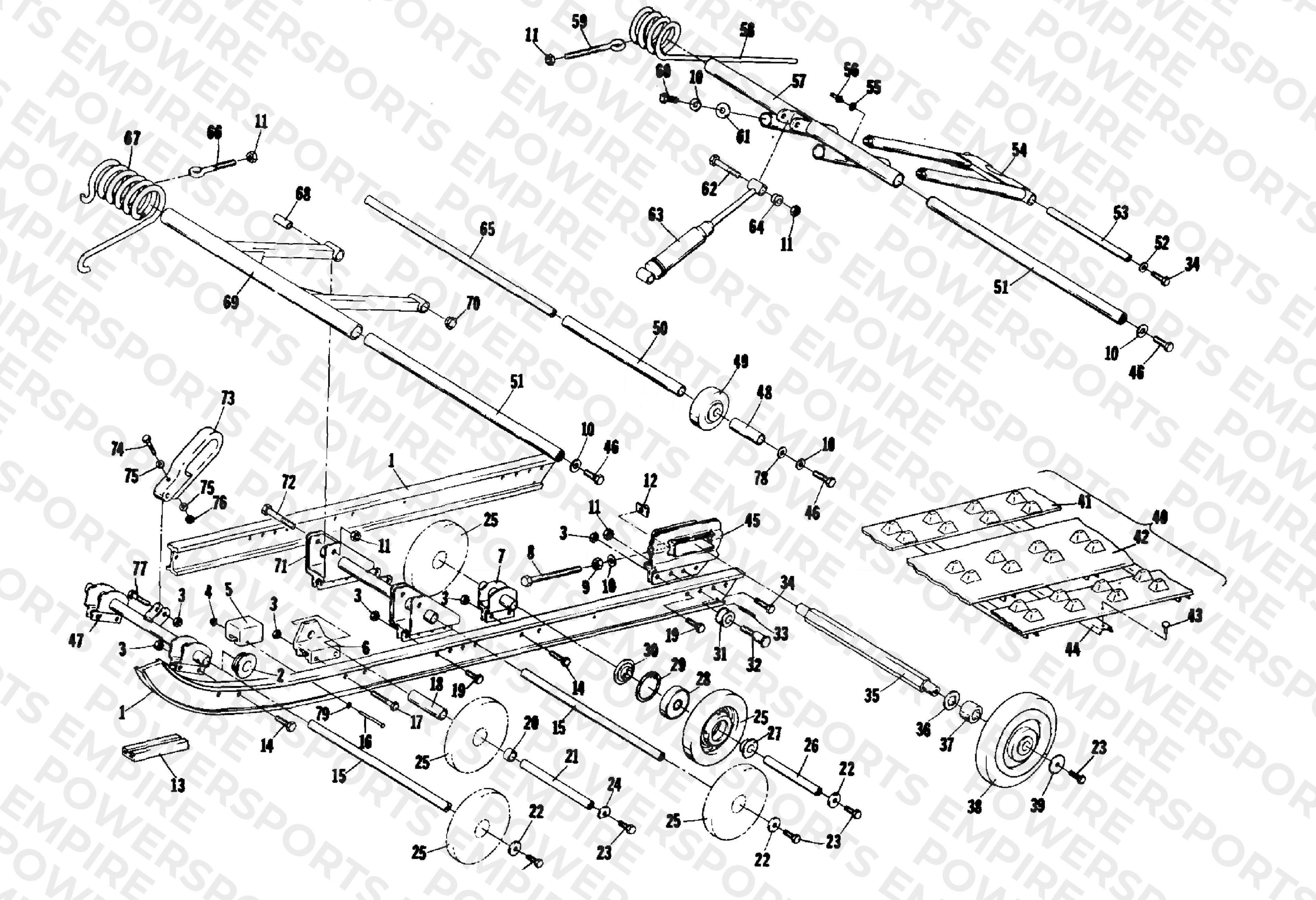 UNDERCARRIAGE AND TRACK (WHEELED VERSION)