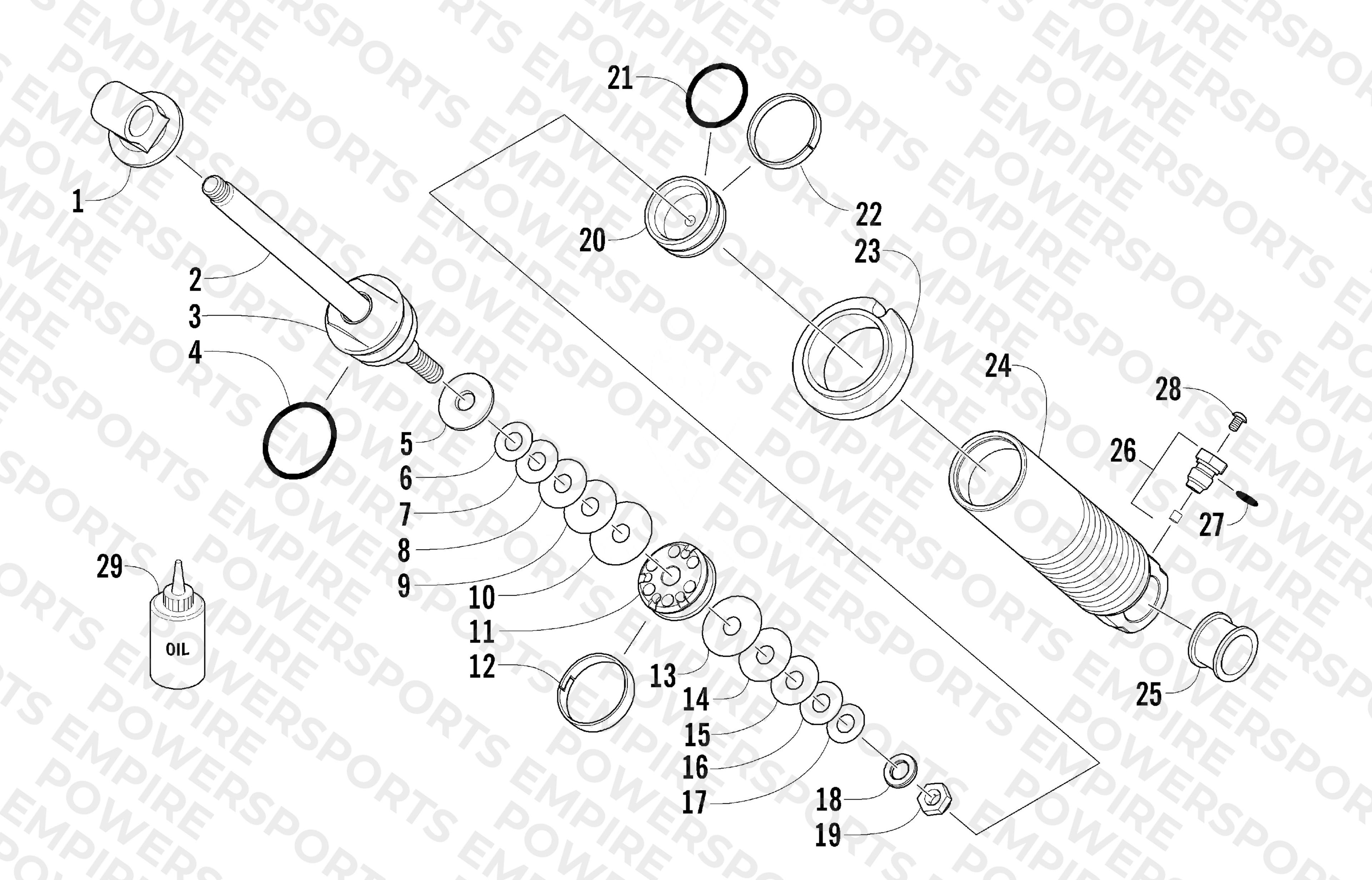 REAR SUSPENSION FRONT ARM SHOCK ABSORBER