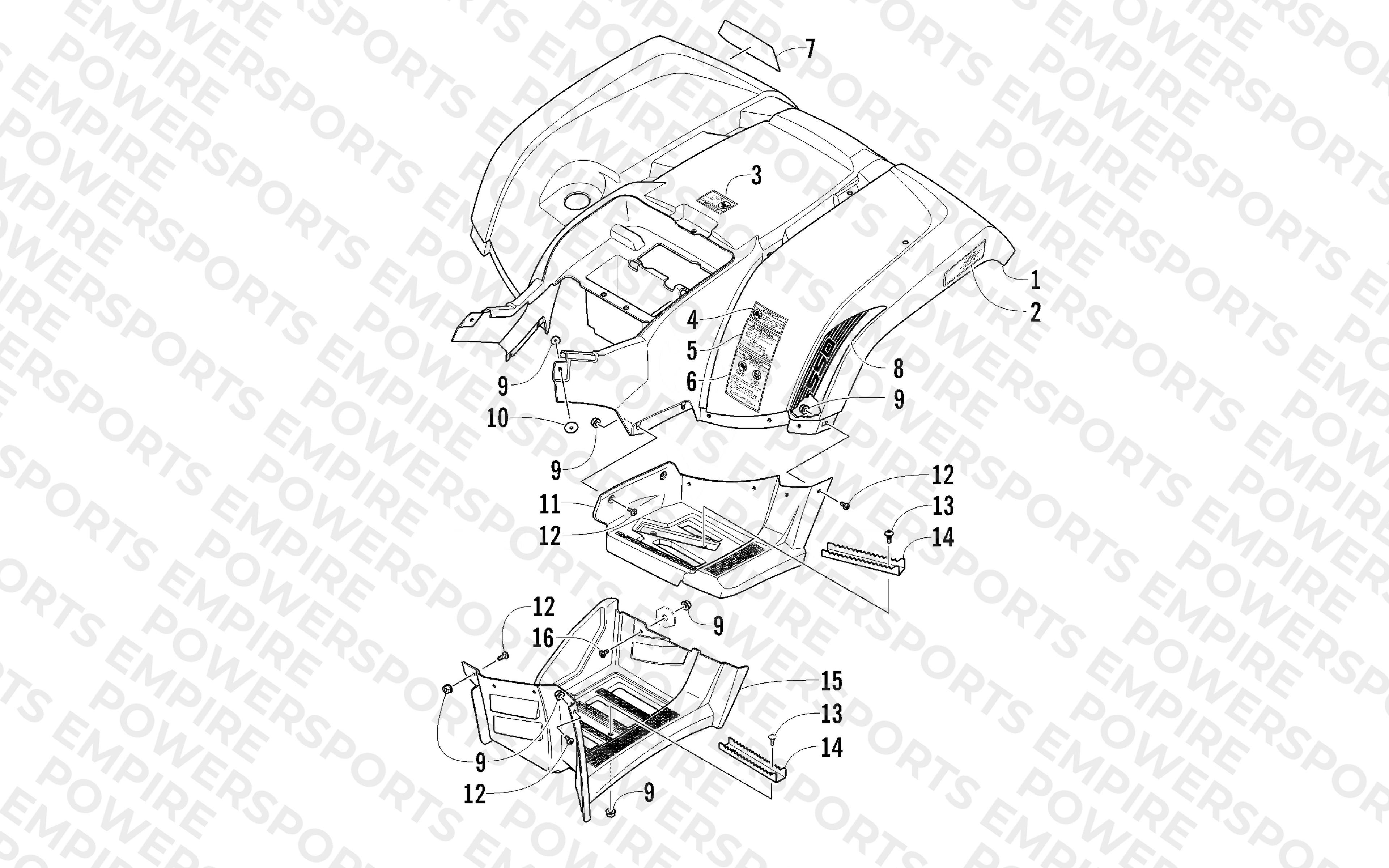 REAR BODY PANEL AND FOOTWELL ASSEMBLIES