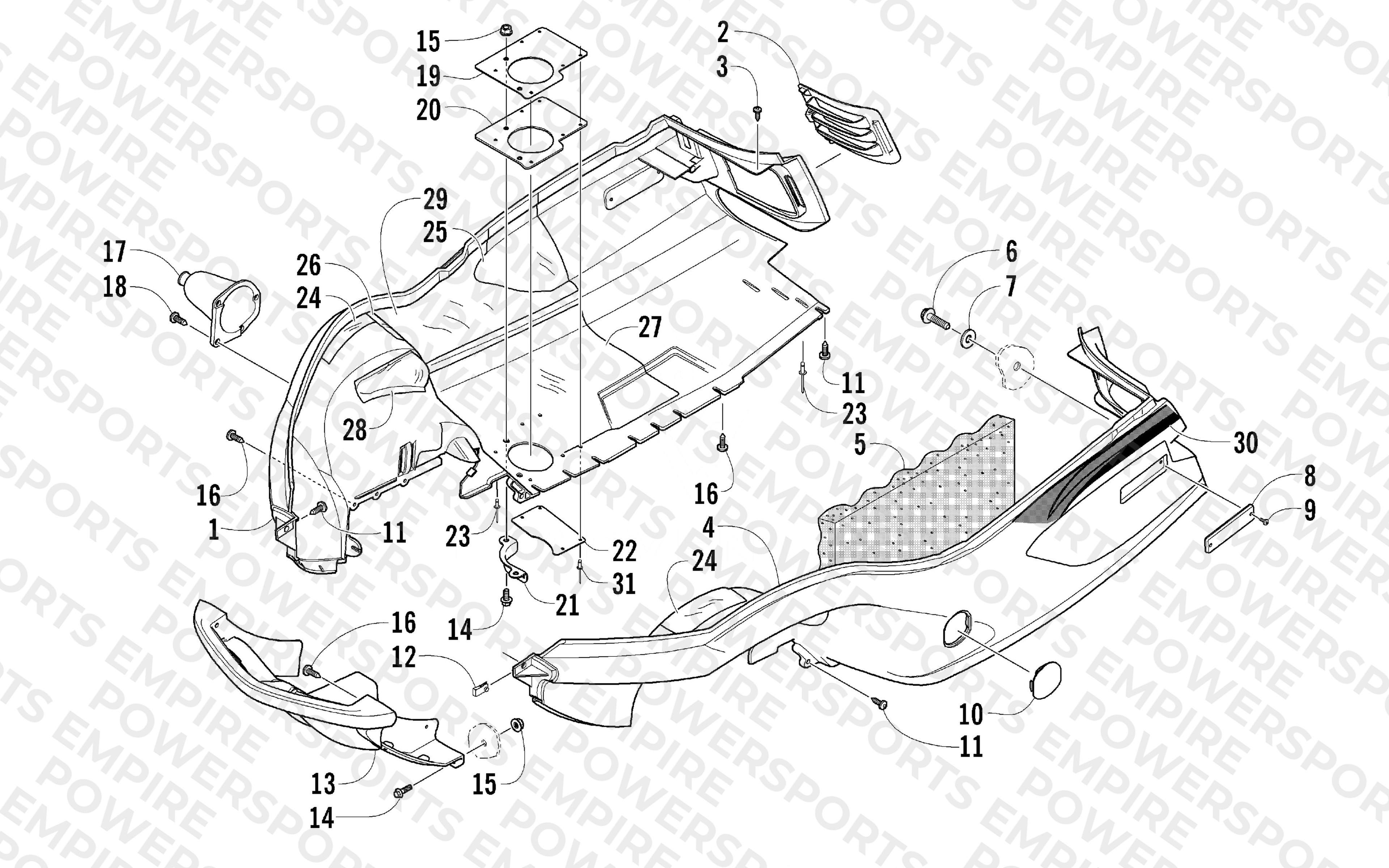 BELLY PAN AND FRONT BUMPER ASSEMBLY