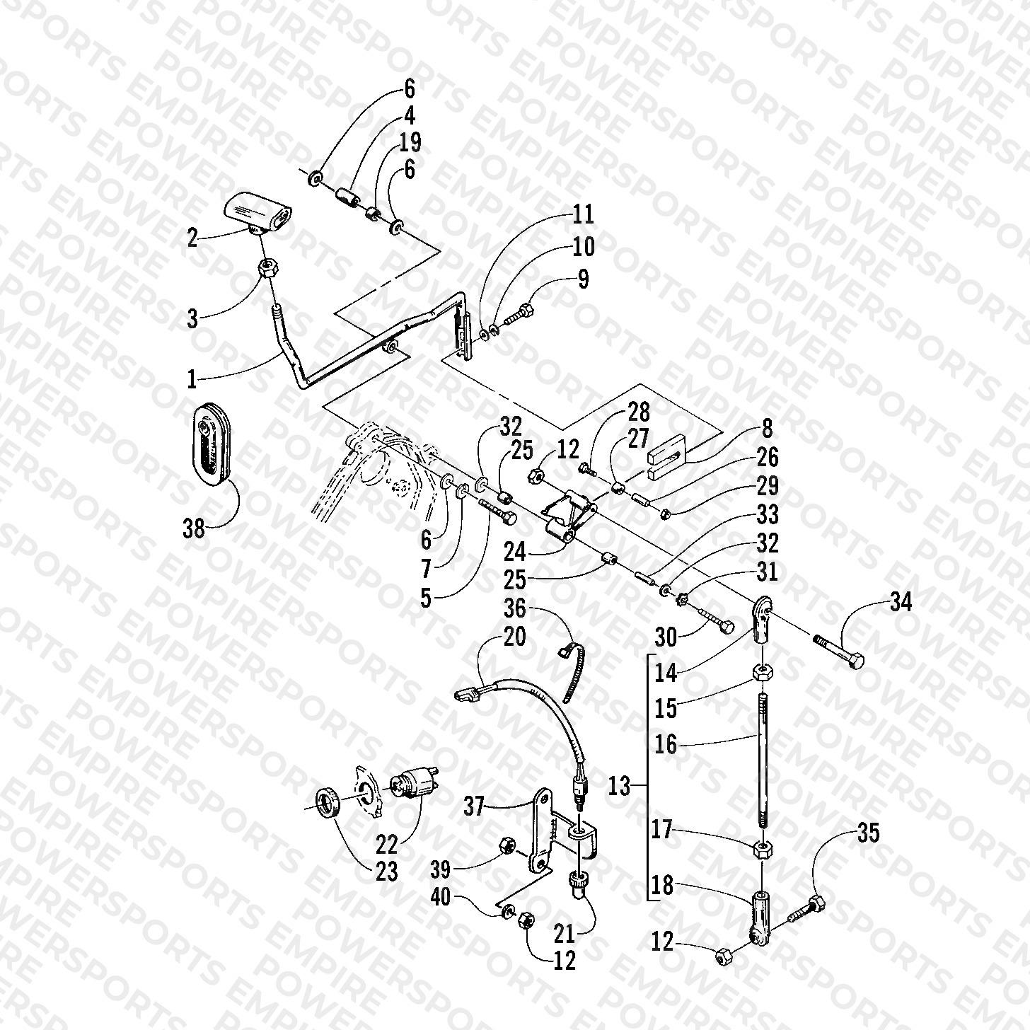 REVERSE SHIFT LEVER ASSEMBLY