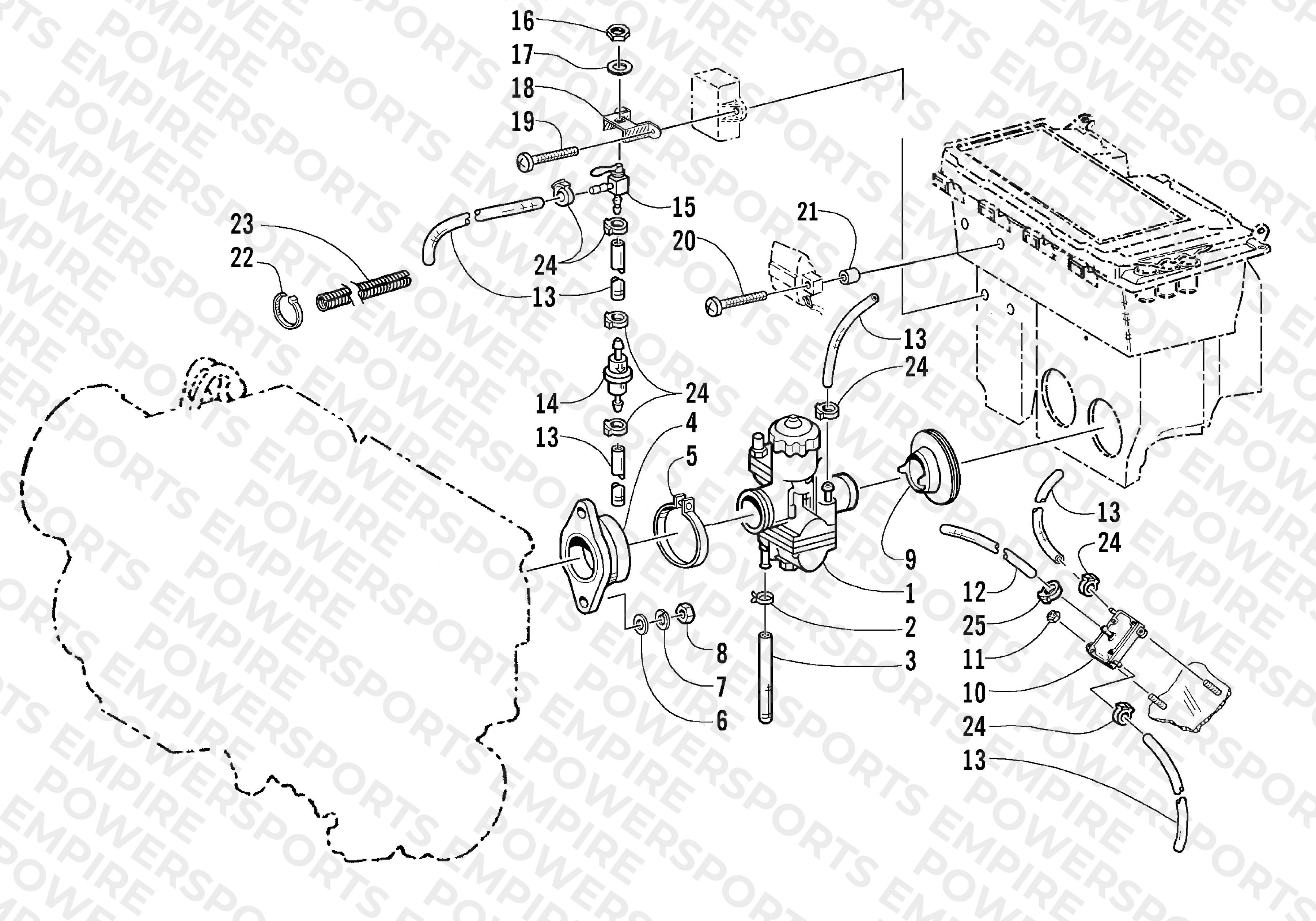 CARBURETOR AND FUEL PUMP ASSEMBLY