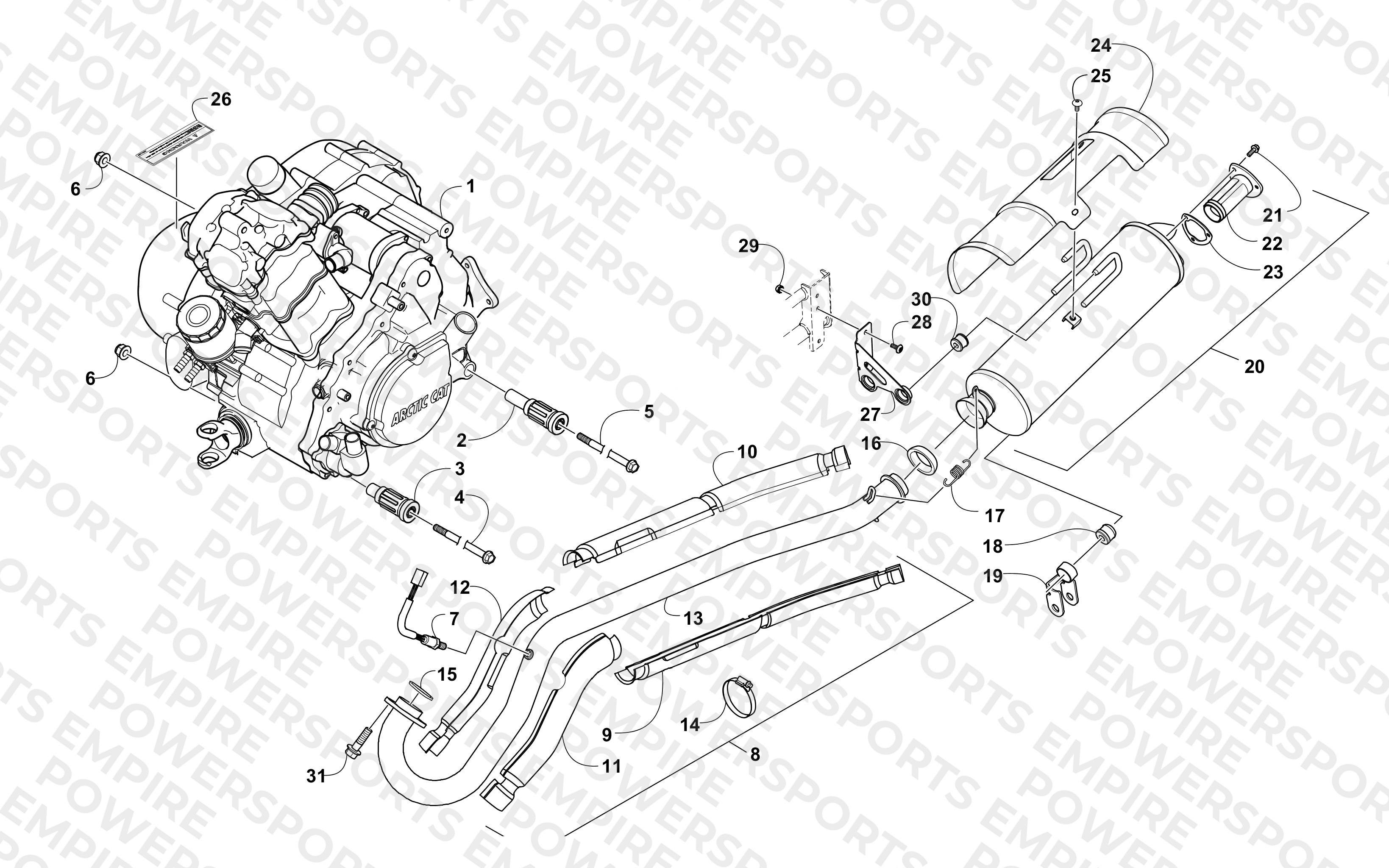 ENGINE AND EXHAUST