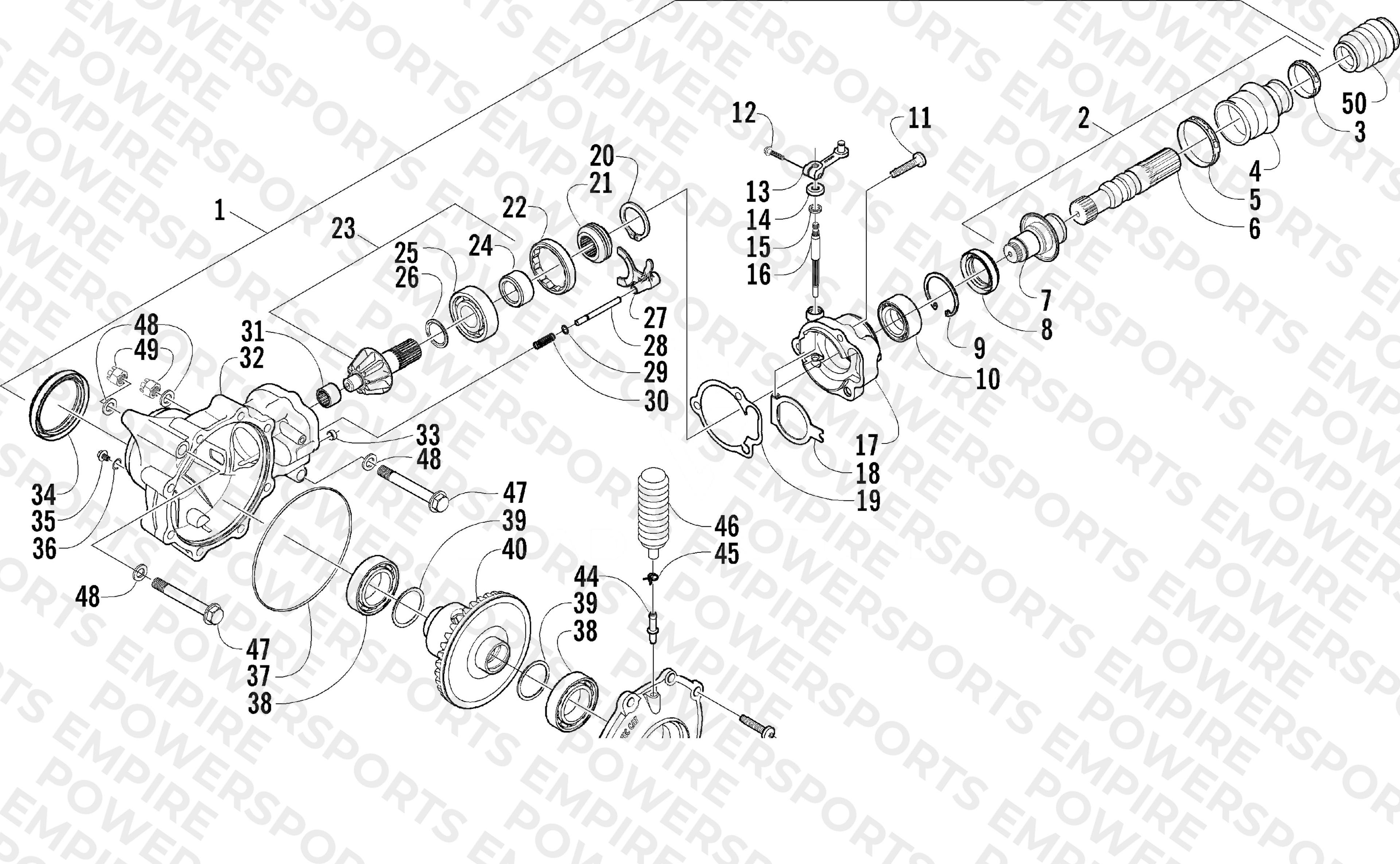 FRONT DRIVE GEARCASE ASSEMBLY