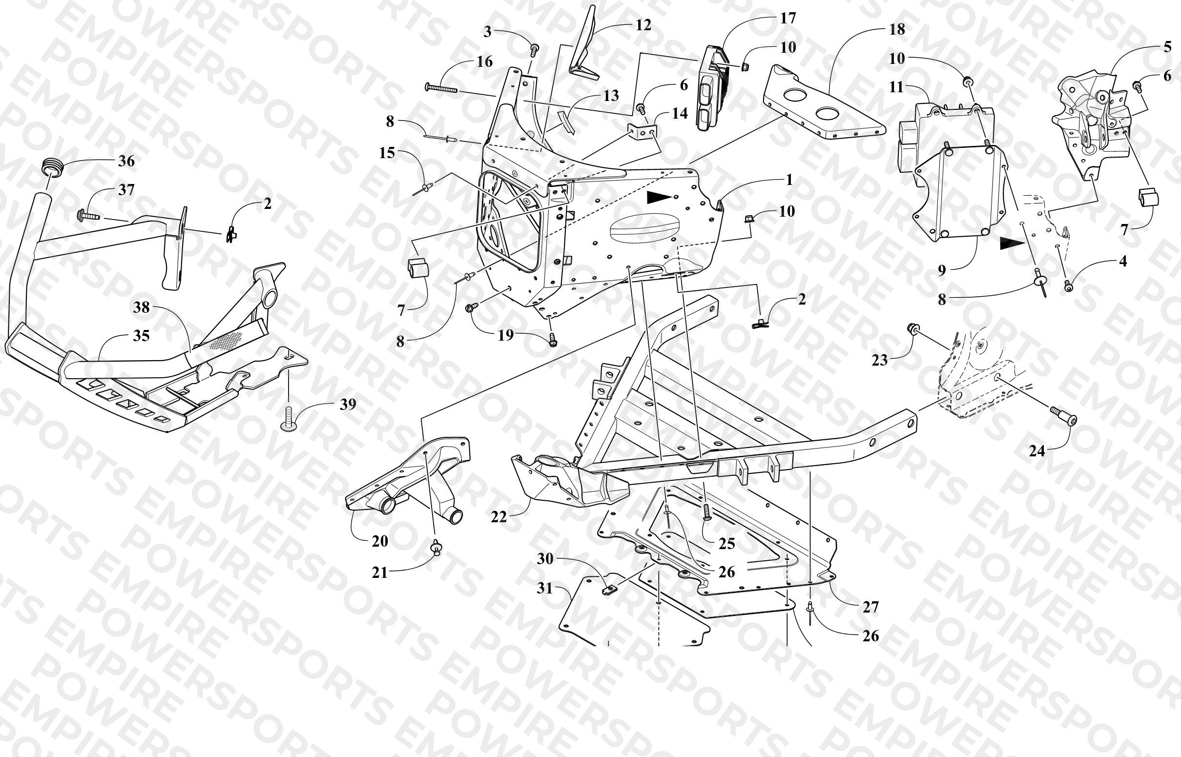 FRONT BUMPER AND FRAME ASSEMBLY