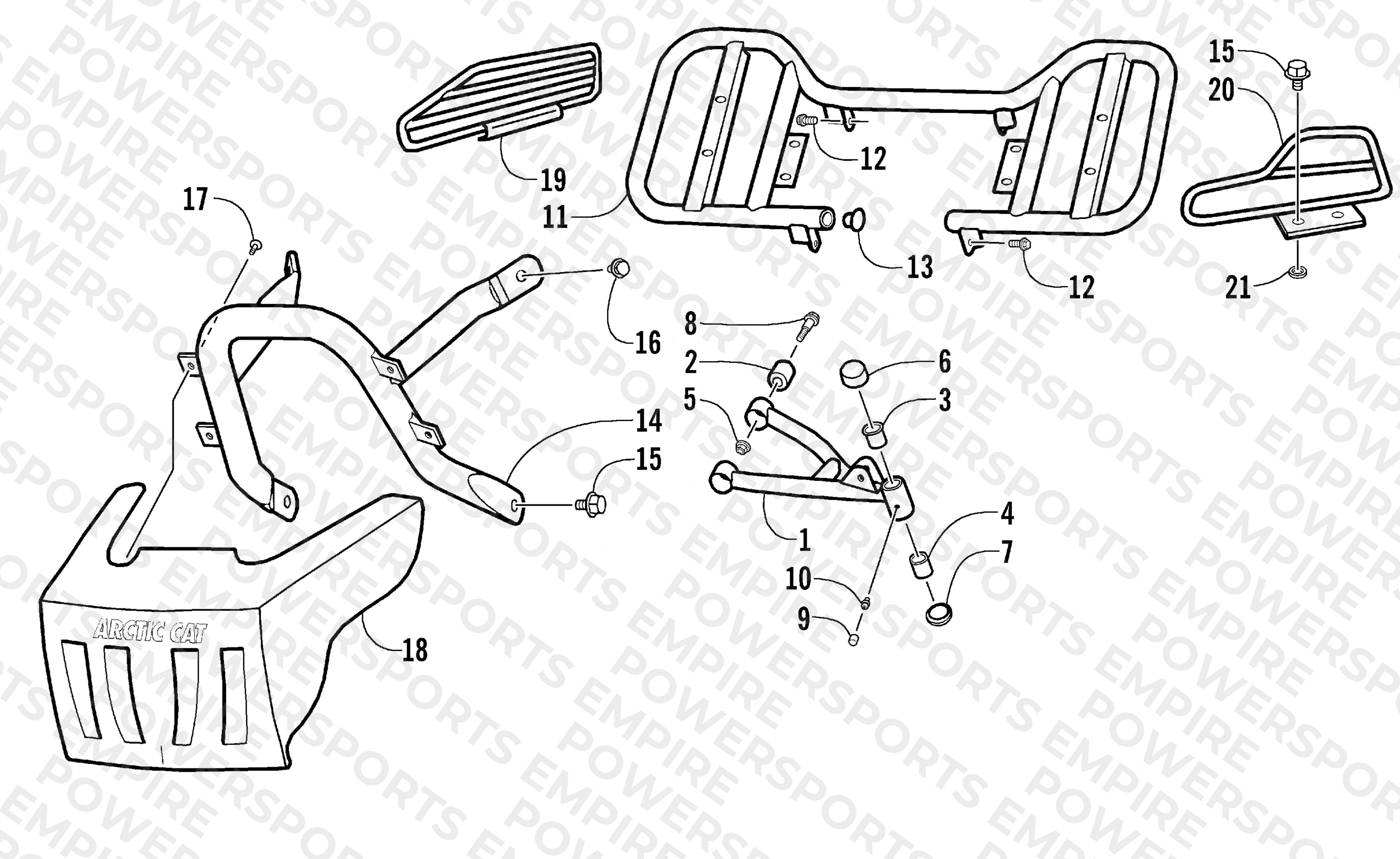 A-ARM, FLOOR PANEL, AND BUMPER ASSEMBLY