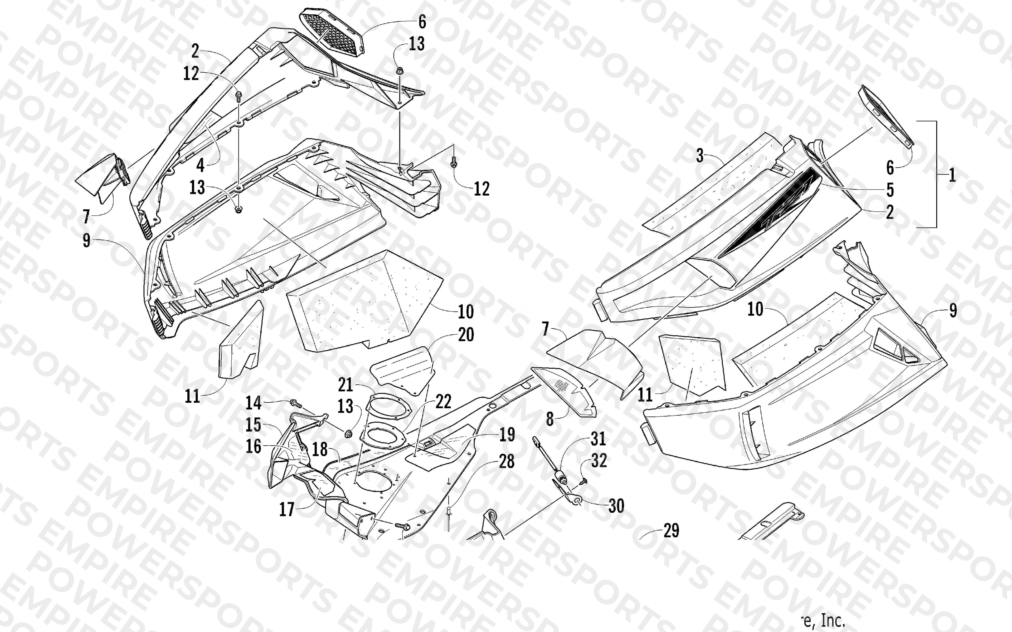 SKID PLATE AND SIDE PANEL ASSEMBLY