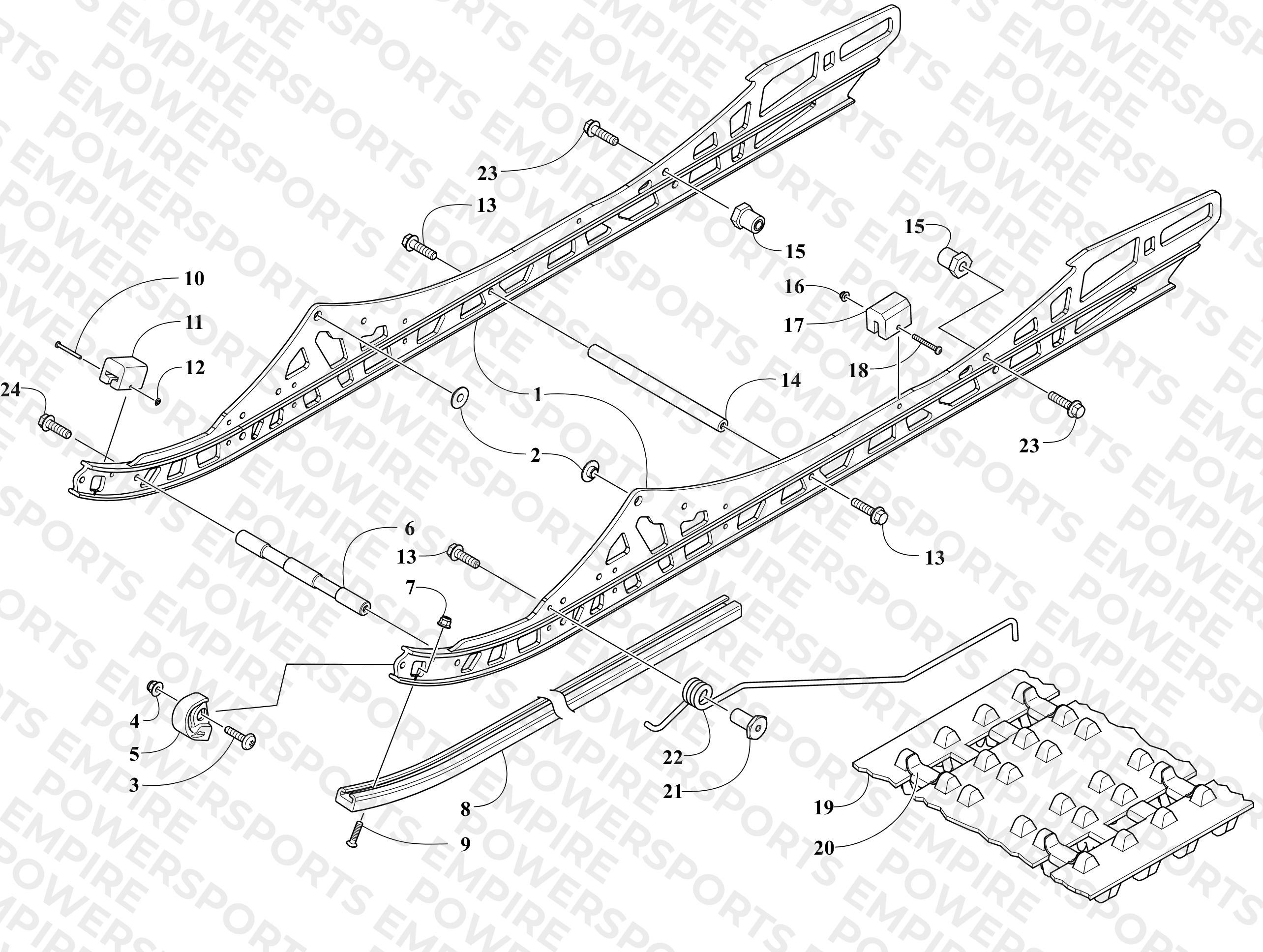 SLIDE RAIL AND TRACK ASSEMBLY