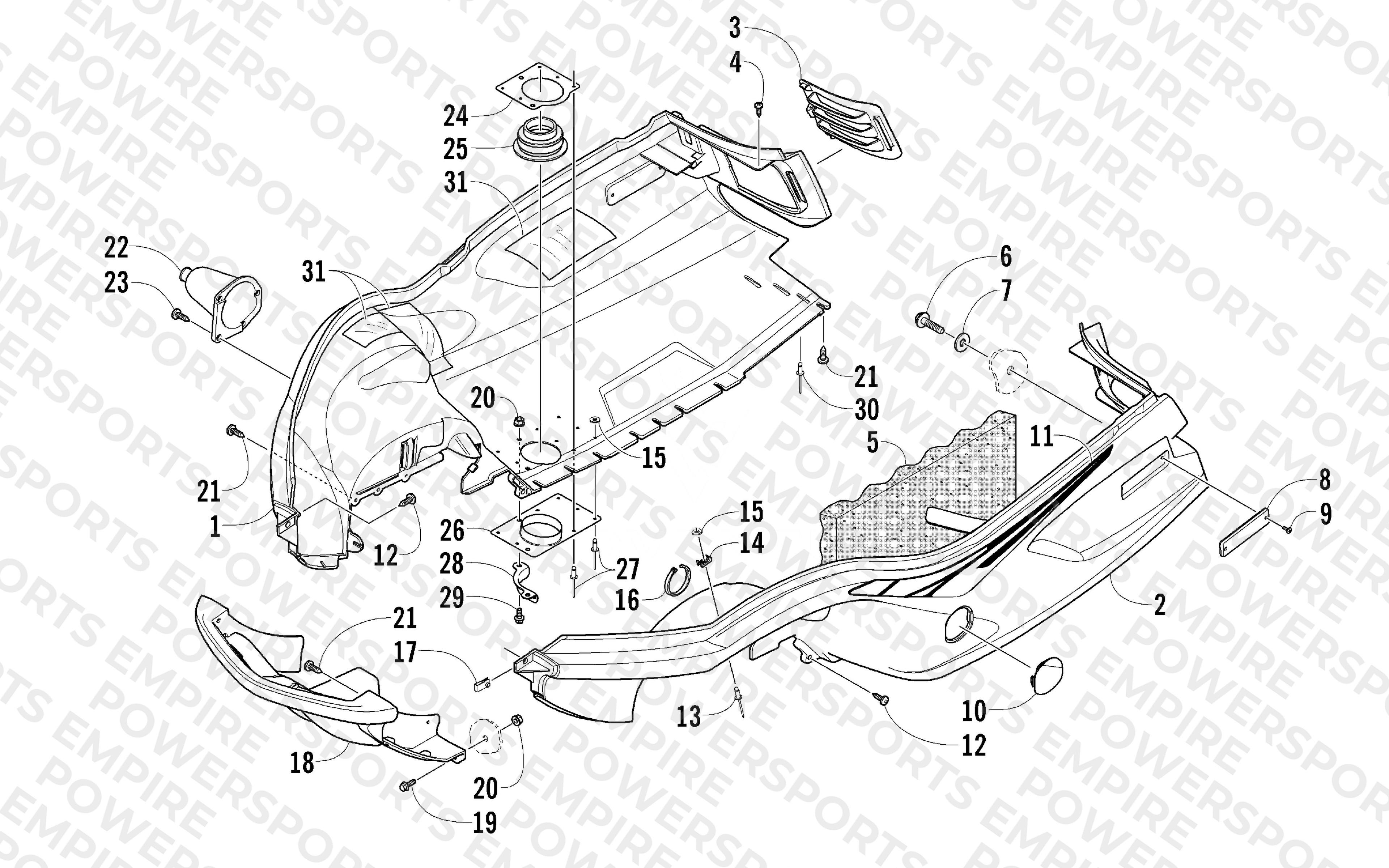 BELLY PAN AND FRONT BUMPER ASSEMBLY