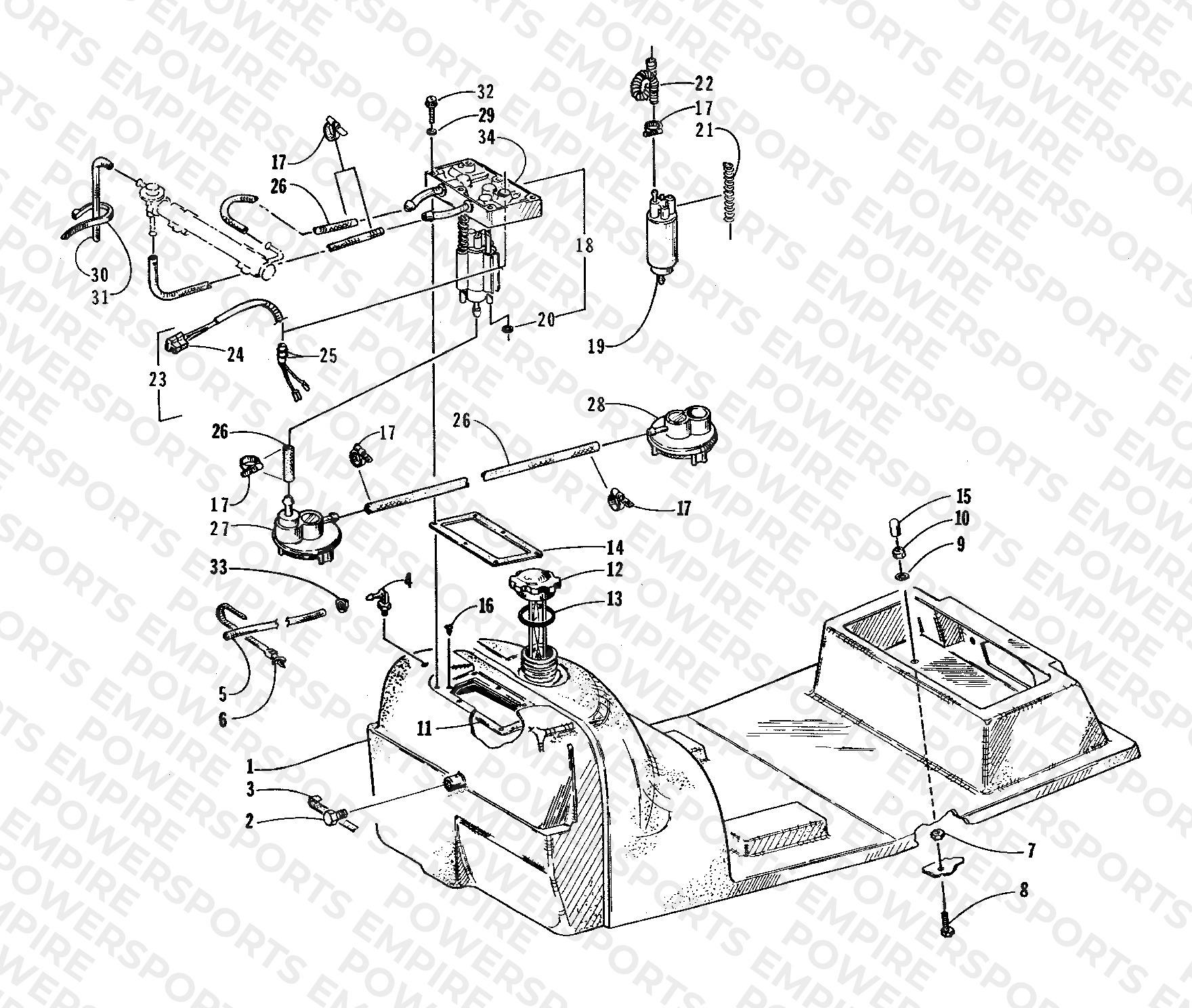 GAS TANK AND FUEL PUMP ASSEMBLIES