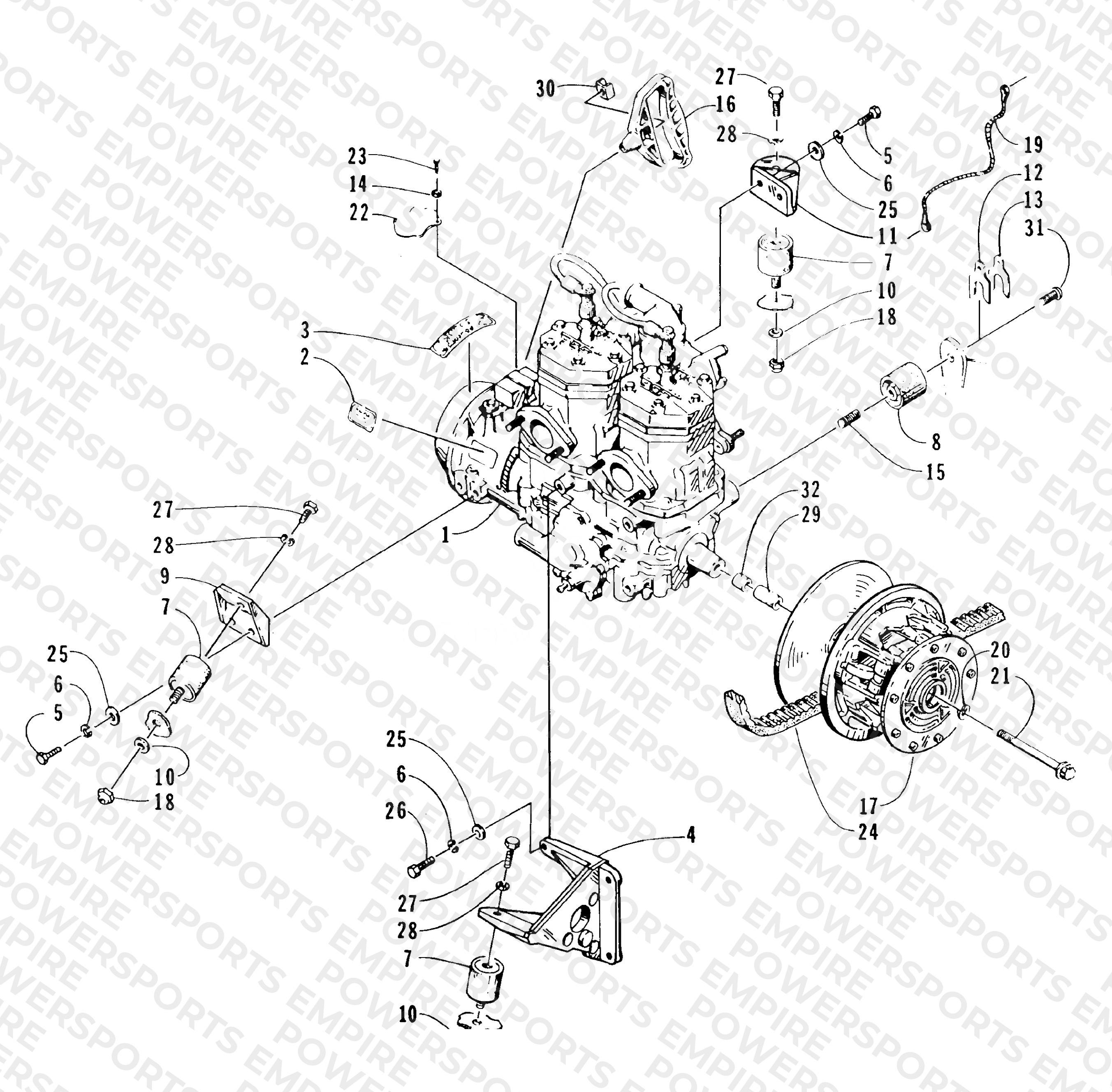 ENGINE AND RELATED PARTS