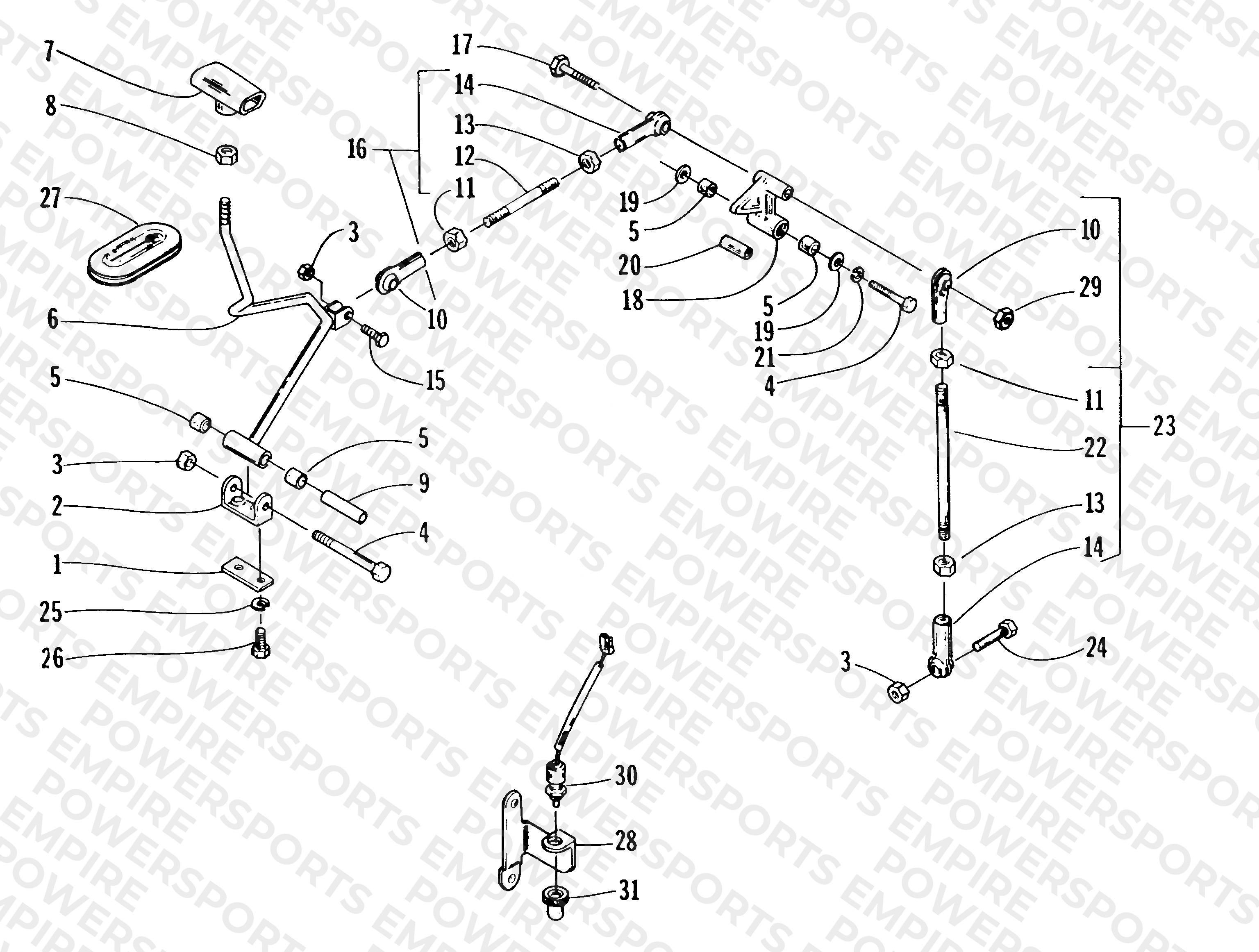 REVERSE SHIFT LEVER ASSEMBLY