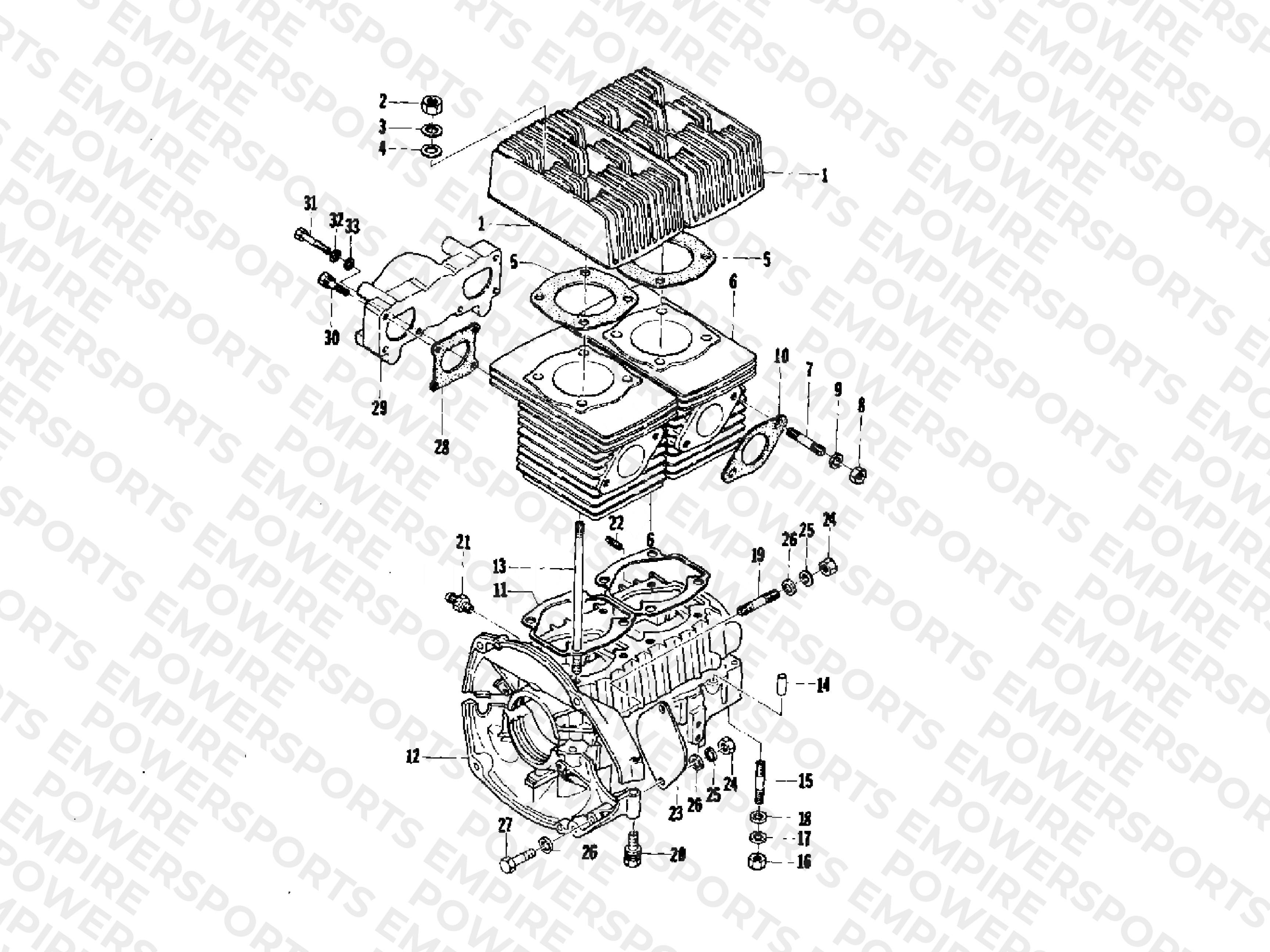 CRANKCASE AND CYLINDER