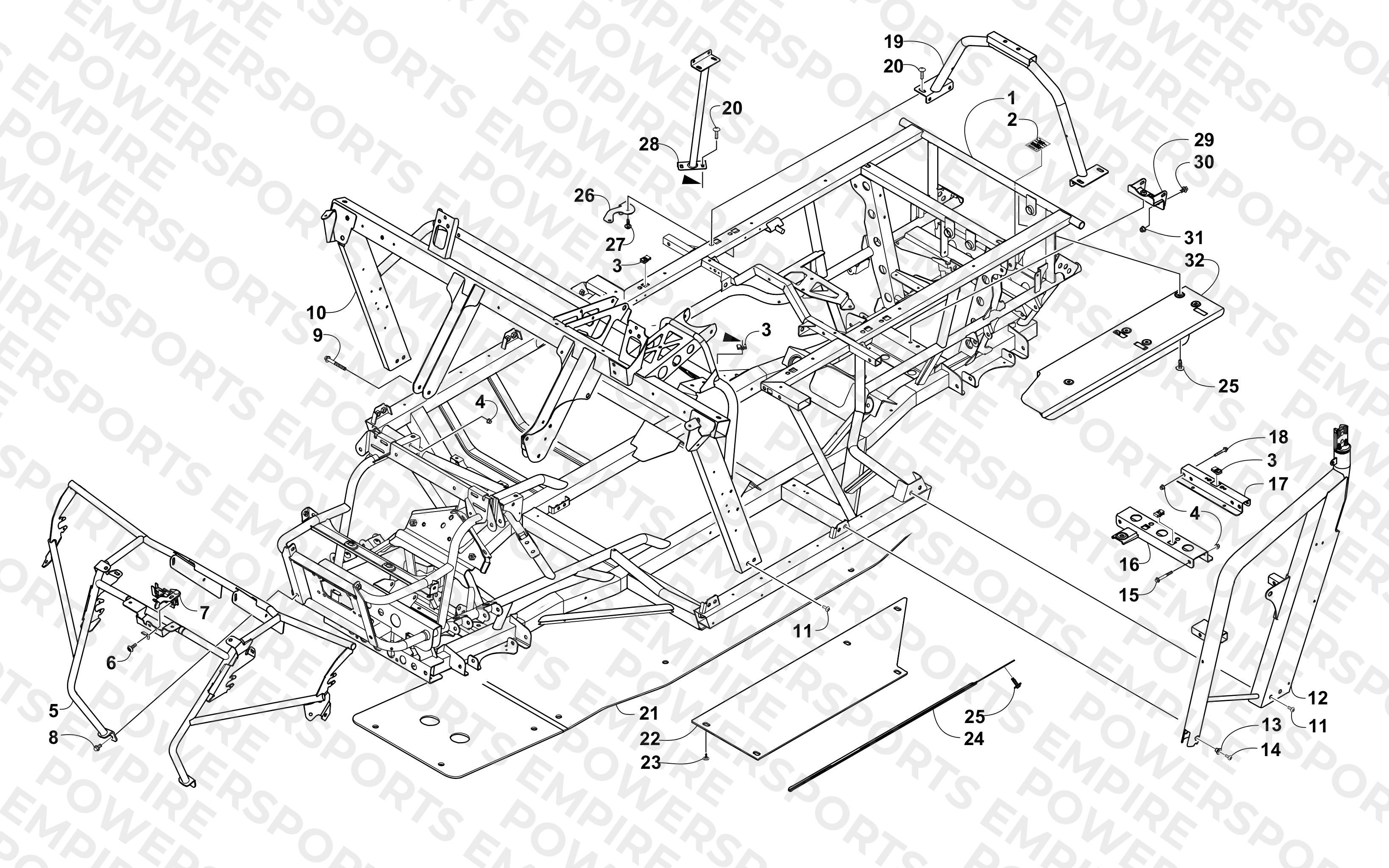 FRAME AND RELATED PARTS