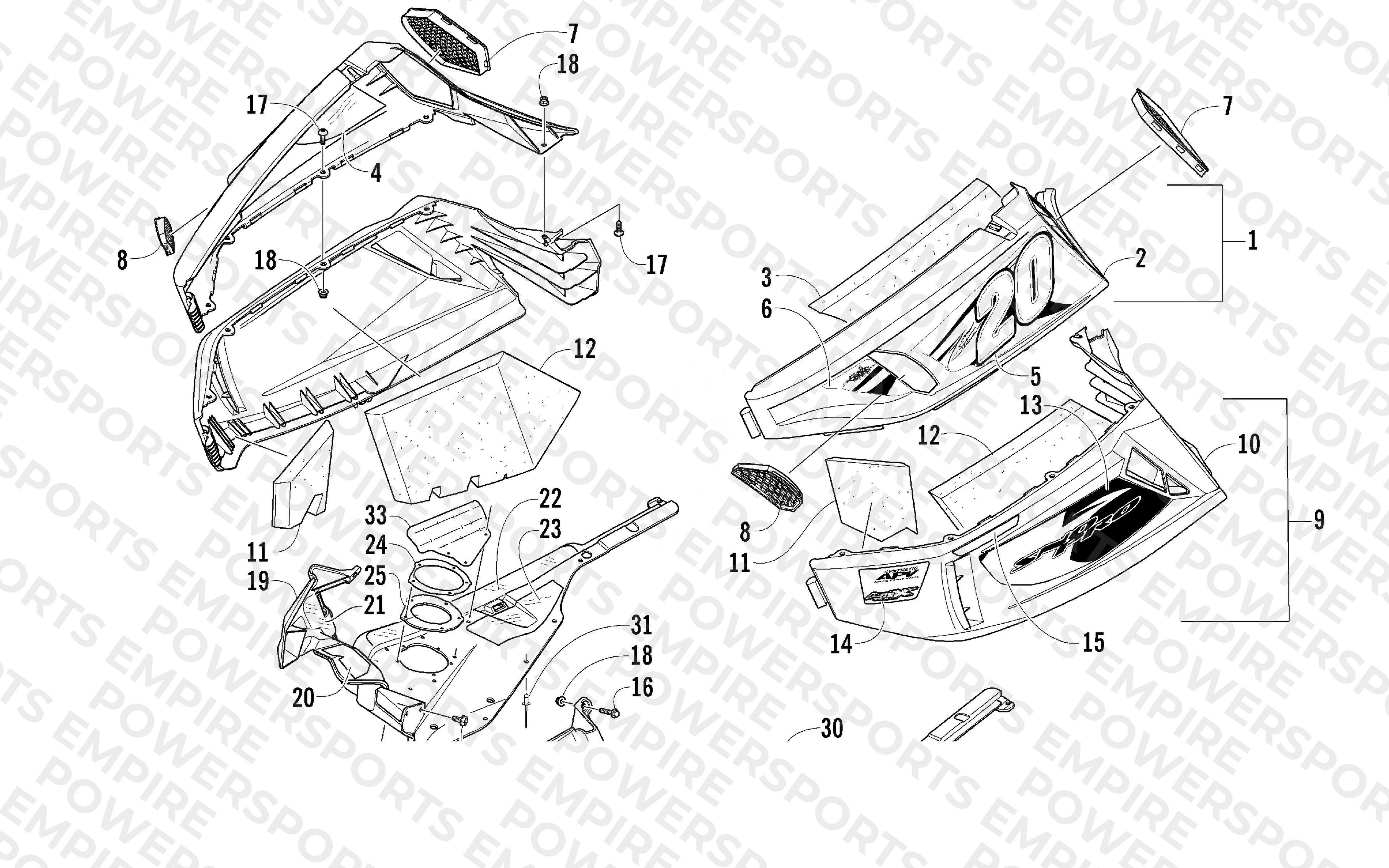 SKID PLATE AND SIDE PANEL ASSEMBLY