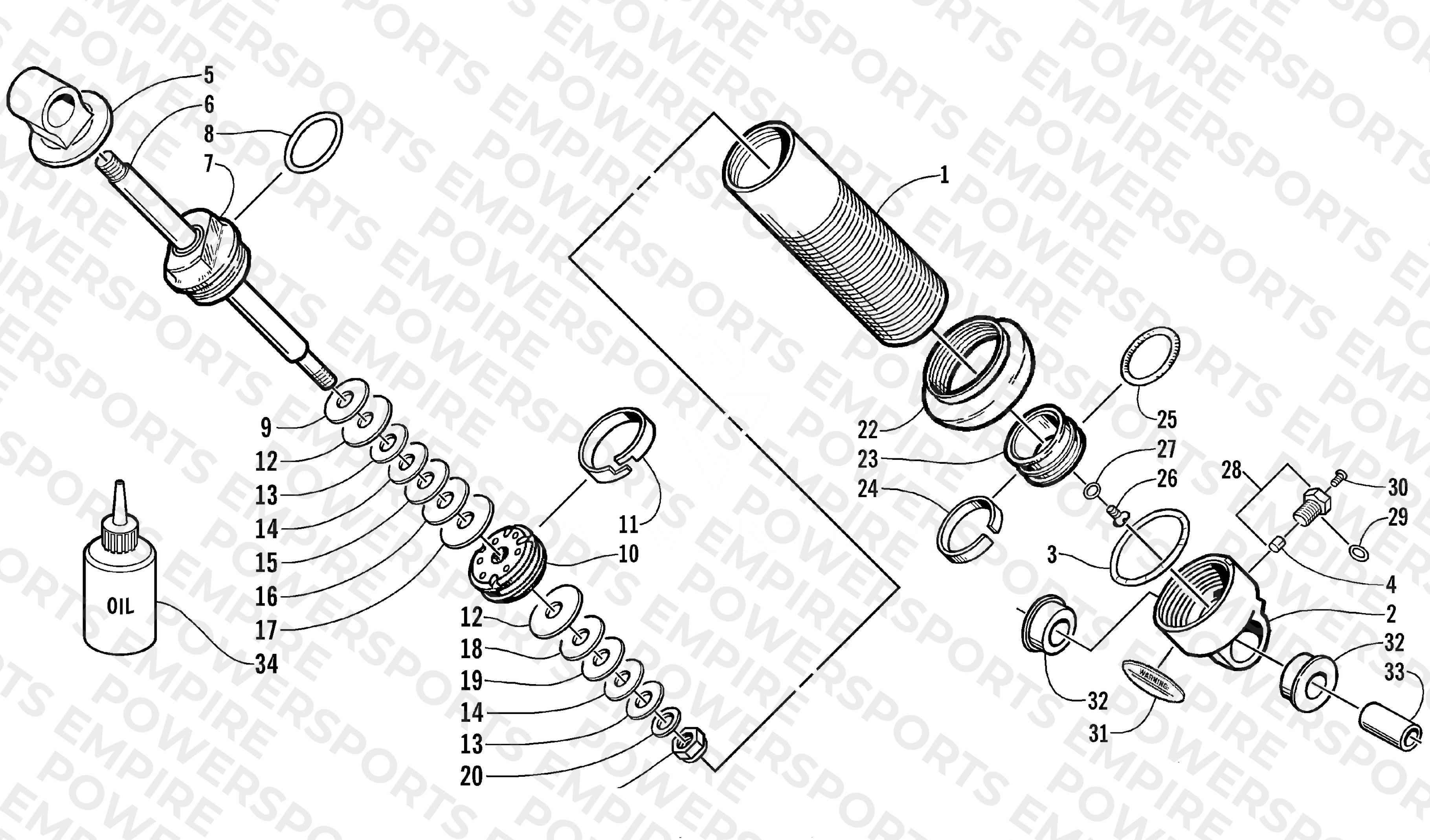 REAR SUSPENSION FRONT ARM SHOCK ABSORBER