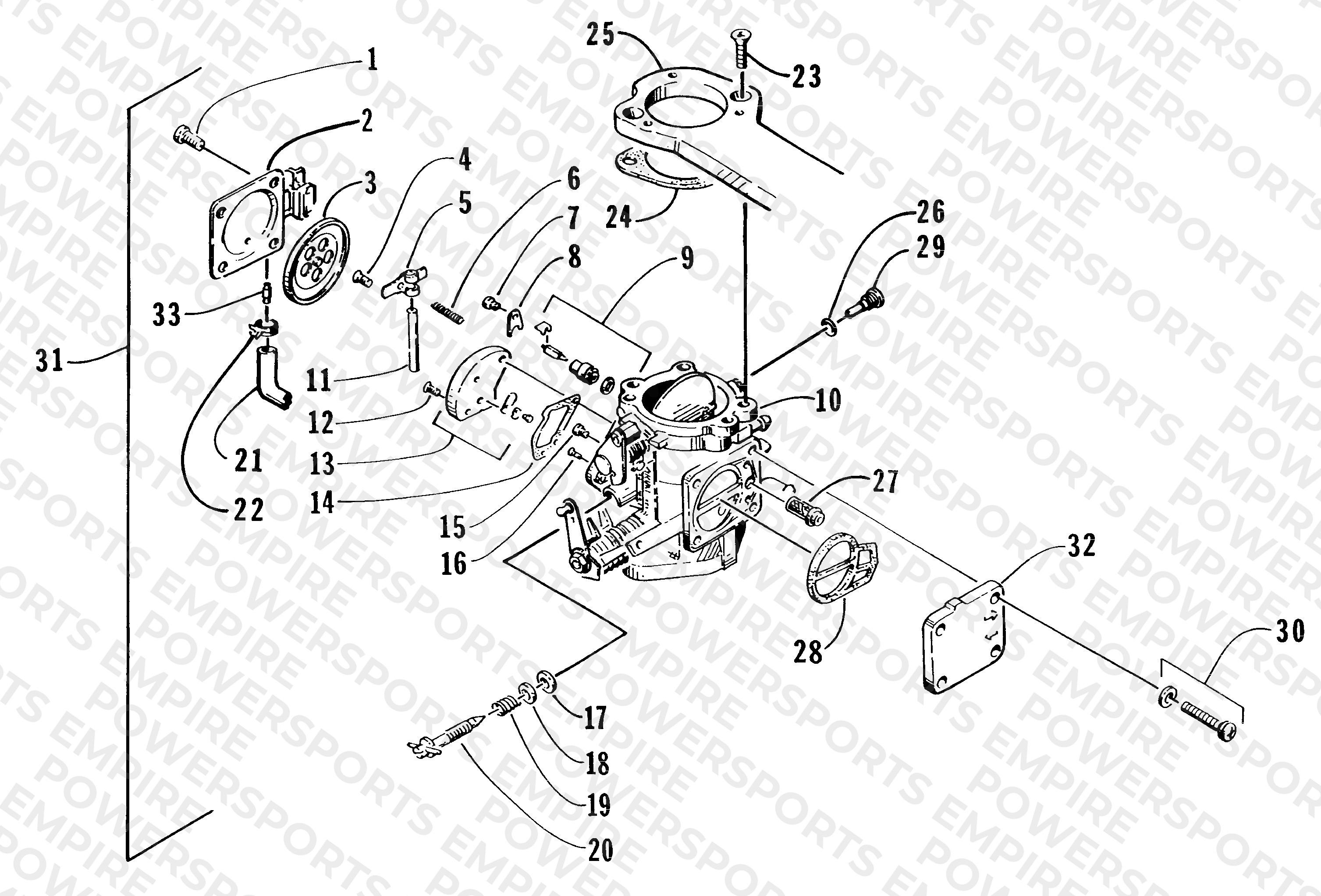 PTO-SIDE CARBURETOR